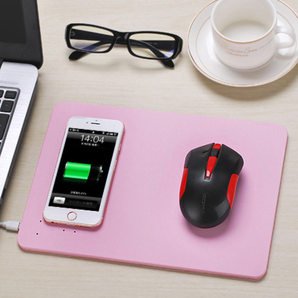 Wireless Charging Mouse Pad – 2-in-1 Qi Charger for iPhone & More - Navarrete Furniture