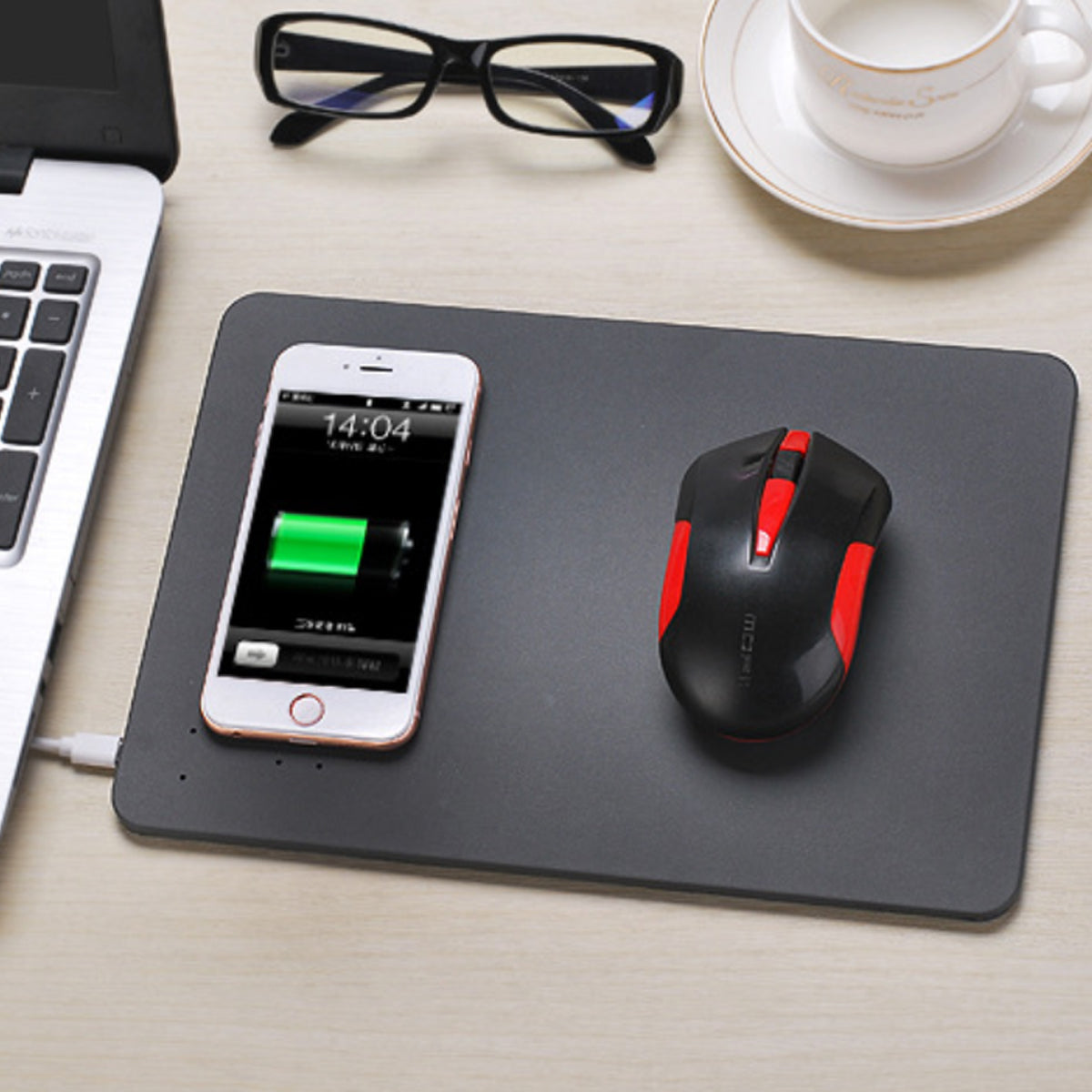 Wireless Charging Mouse Pad – 2-in-1 Qi Charger for iPhone & More - Navarrete Furniture