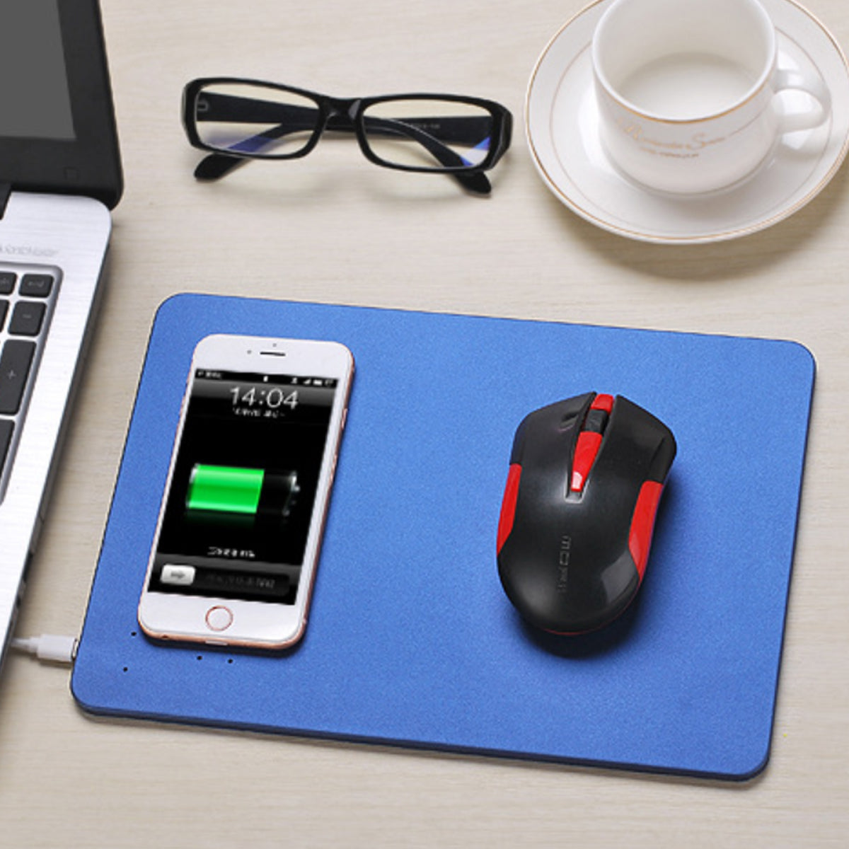 Wireless Charging Mouse Pad – 2-in-1 Qi Charger for iPhone & More - Navarrete Furniture