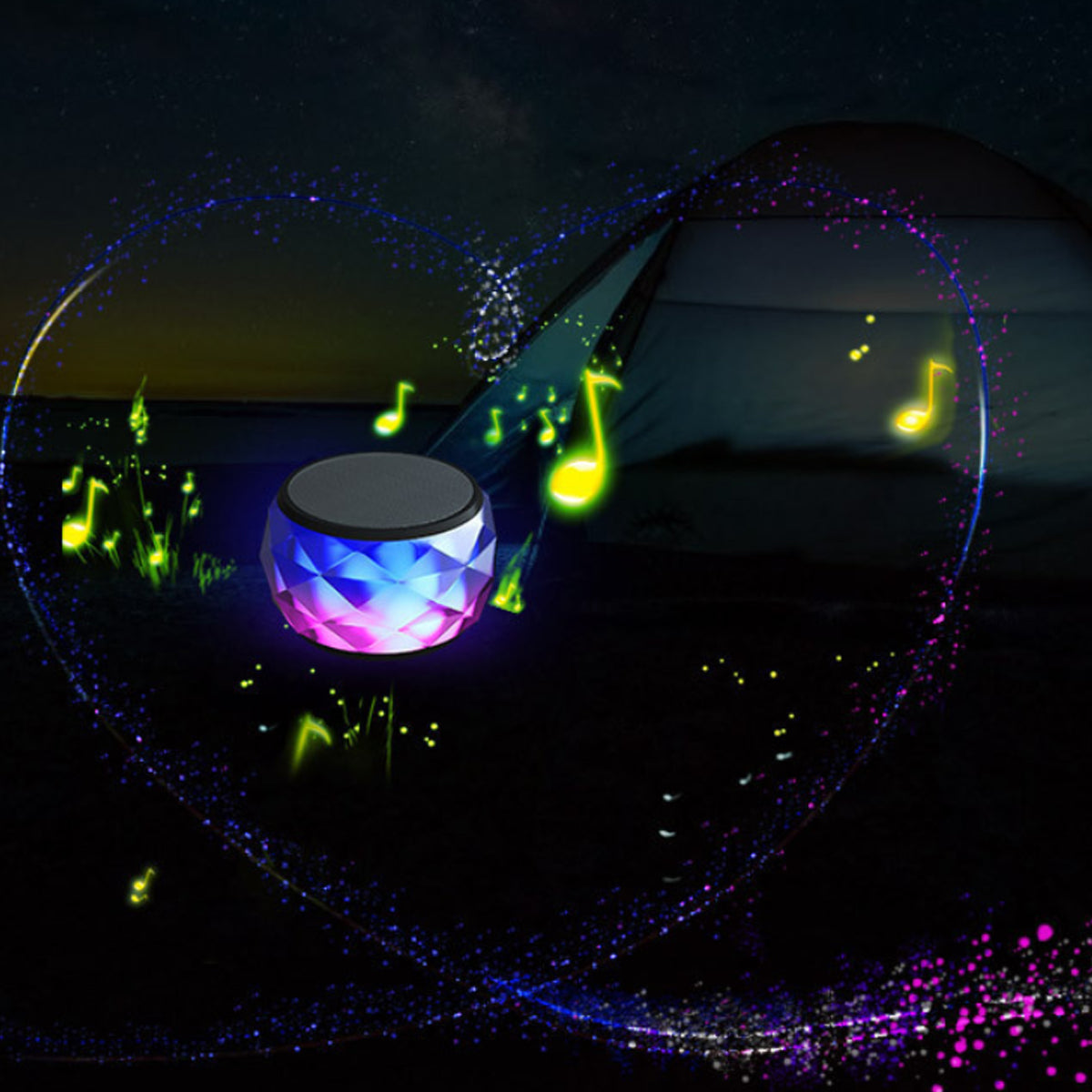 Candylight LED Stereo Bluetooth Mini Speaker – Portable MP4 Player