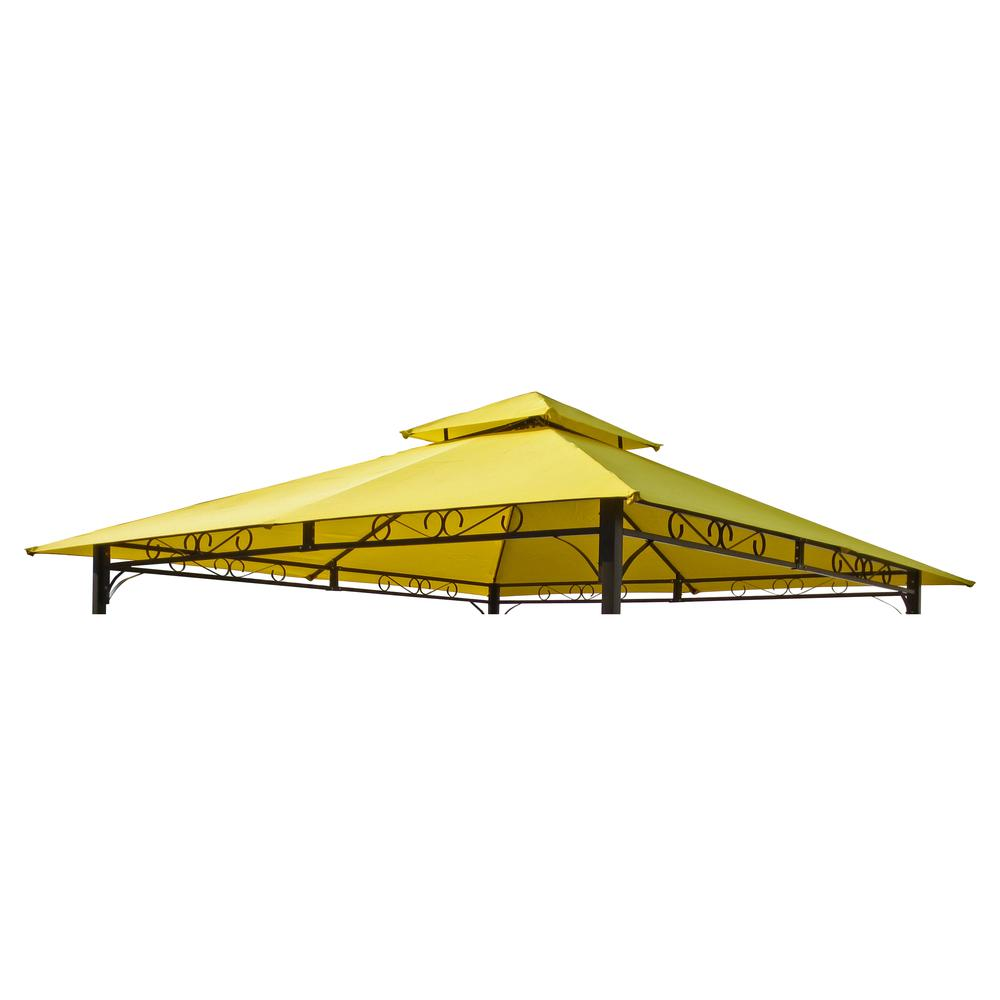 ST. Kitts Replacement Canopy for 10-foot Vented Canopy Gazebo, Yellow - Restore Shade and Splash of Color - Navarrete Furniture
