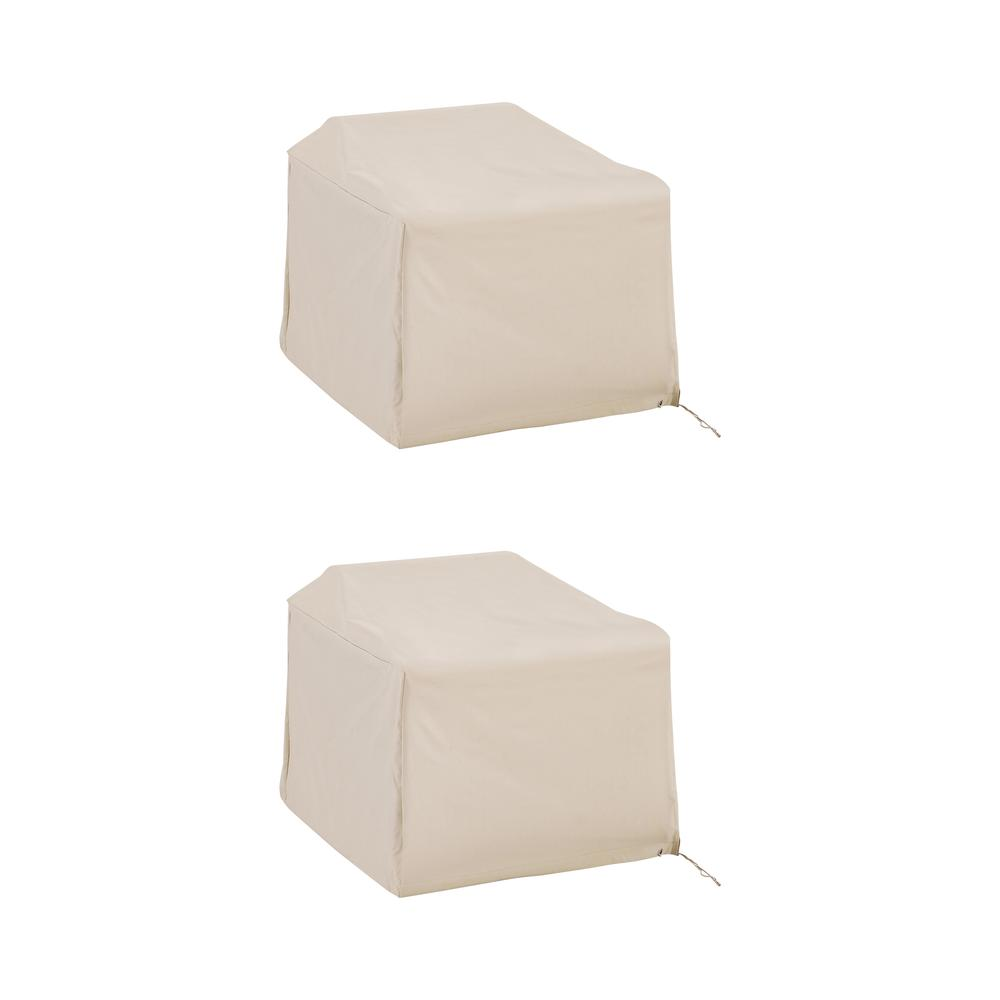 2Pc Tan Furniture Cover Set - Heavy-Duty Protection for Your Outdoor Chairs - Navarrete Furniture