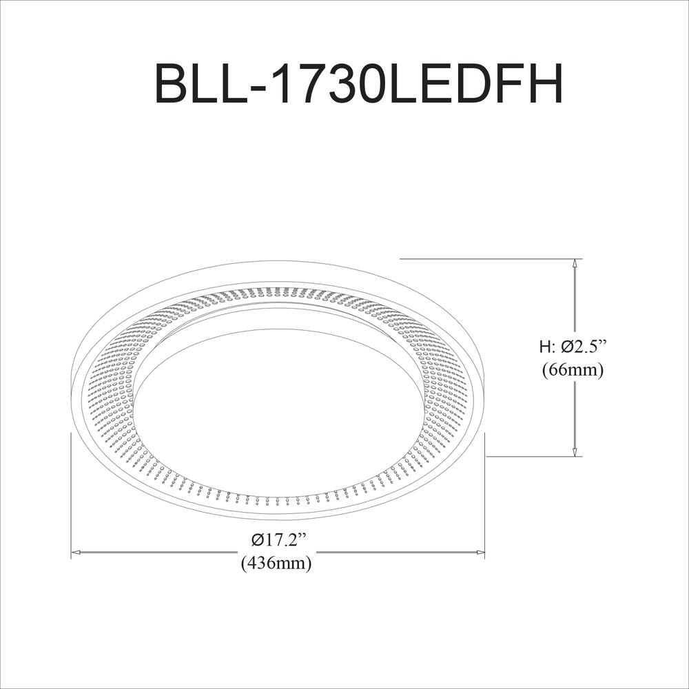 Modern Boullier Flush Mount Lighting - 30W Flushmount with Acrylic Diffuser - Navarrete Furniture