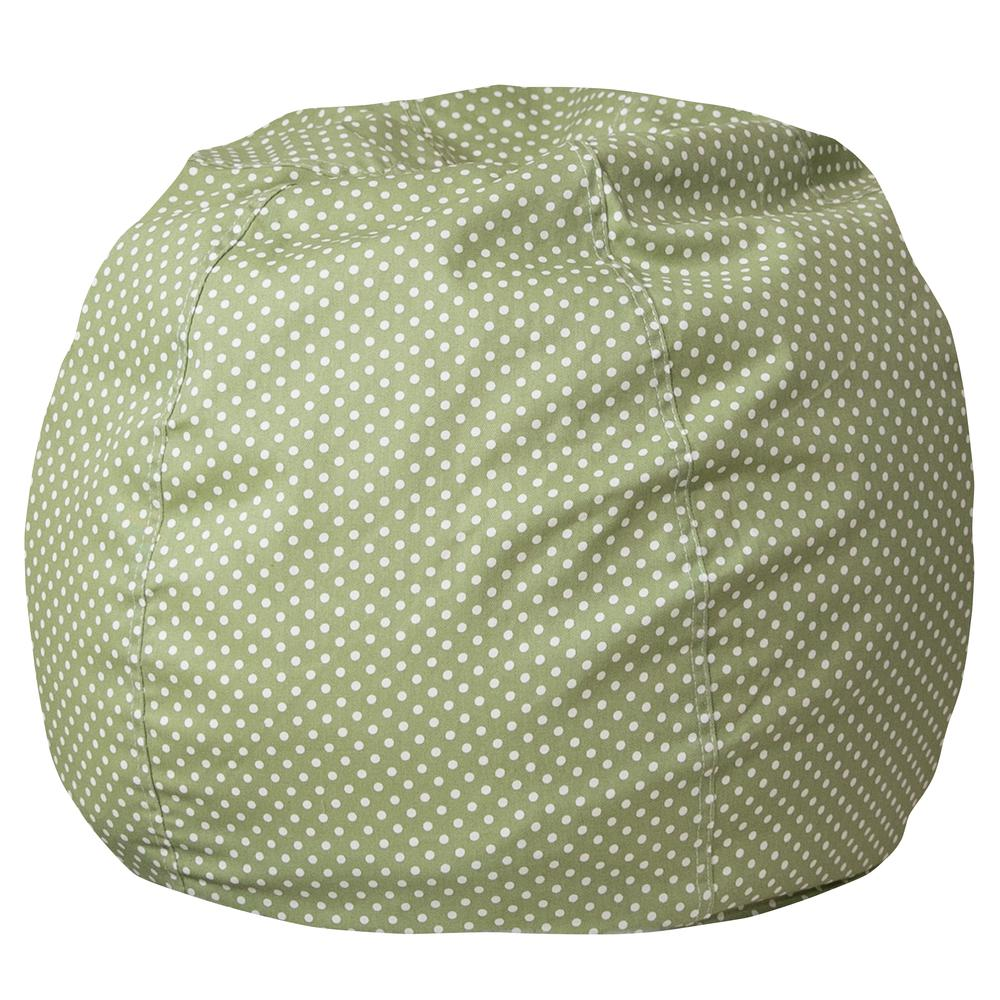 Cozy Kids Bean Bag Chair - Green Cover, Refillable Beads, Machine Washable - Navarrete Furniture