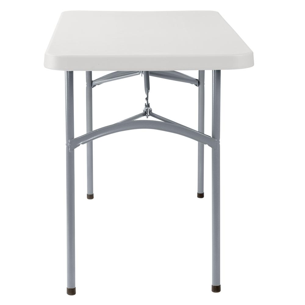 NPS 24" x 48" Heavy Duty Folding Table, Speckled Gray - Lightweight, Weather-Resistant, Durable