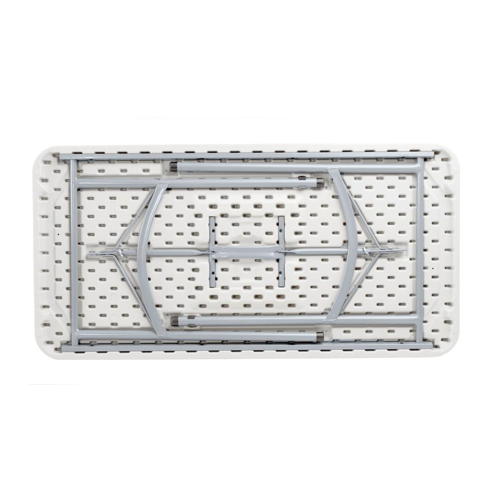 NPS 24" x 48" Heavy Duty Folding Table, Speckled Gray - Lightweight, Weather-Resistant, Durable