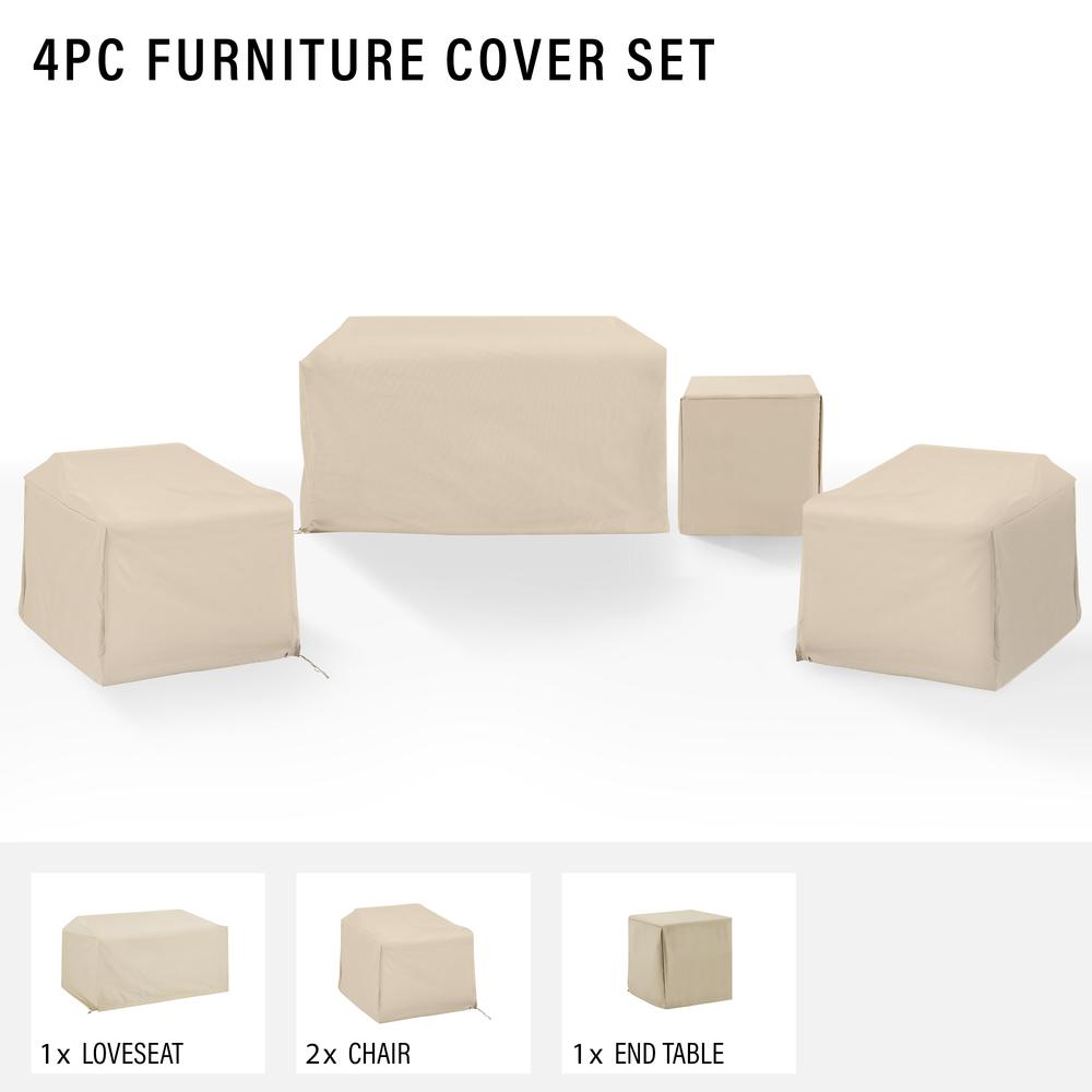 4pc Essential Outdoor Furniture Cover Set - Ultimate Protection for Your Patio! - Navarrete Furniture