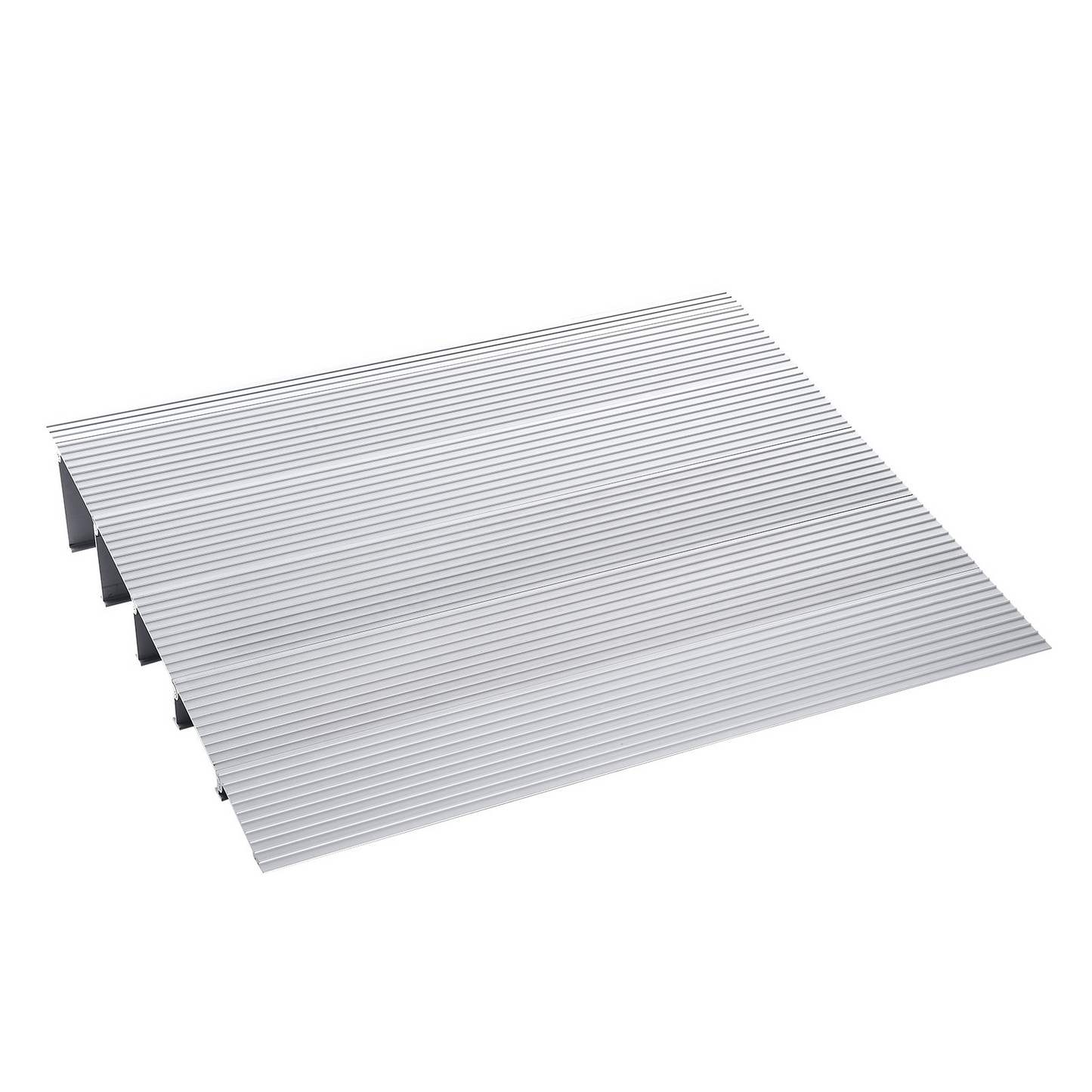 VEVOR Door Threshold Ramp, 5" Rise, 800 lbs Load Capacity, Door Ramp for Wheelchairs, Aluminum Threshold Ramp for Doorways, Adjustable Modular Threshold Ramp for Wheelchairs, Scooters, Power Chairs - Navarrete Furniture