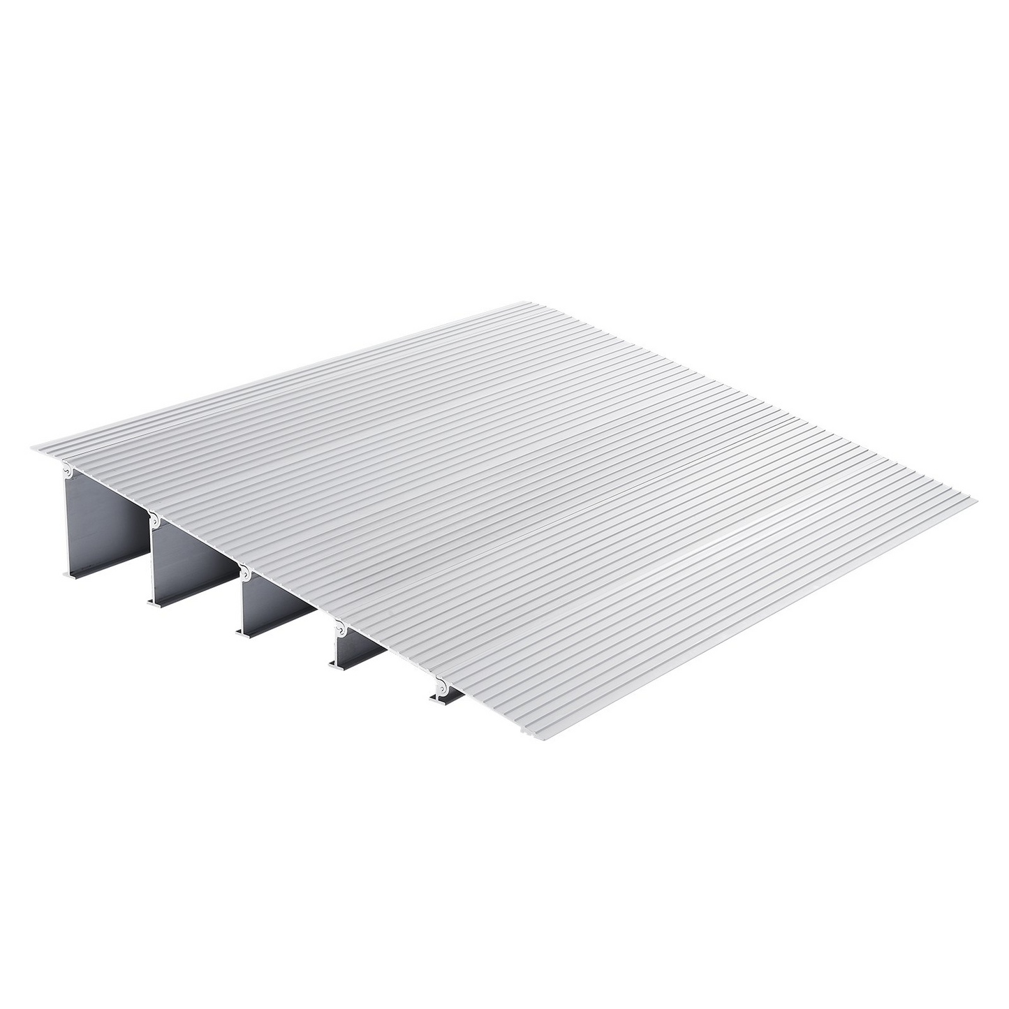 VEVOR Door Threshold Ramp, 5" Rise, 800 lbs Load Capacity, Door Ramp for Wheelchairs, Aluminum Threshold Ramp for Doorways, Adjustable Modular Threshold Ramp for Wheelchairs, Scooters, Power Chairs - Navarrete Furniture