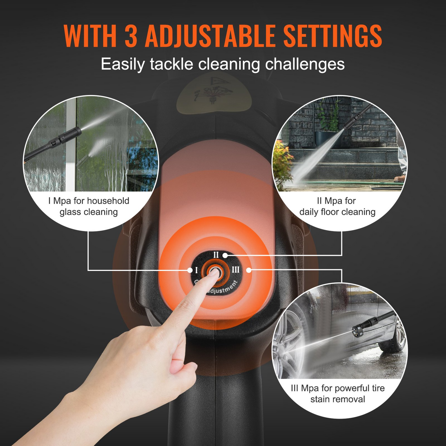 VEVOR 652-PSI Cordless Pressure Washer Gun, 1.1 GPM, Handheld Power Cleaner - Navarrete Furniture