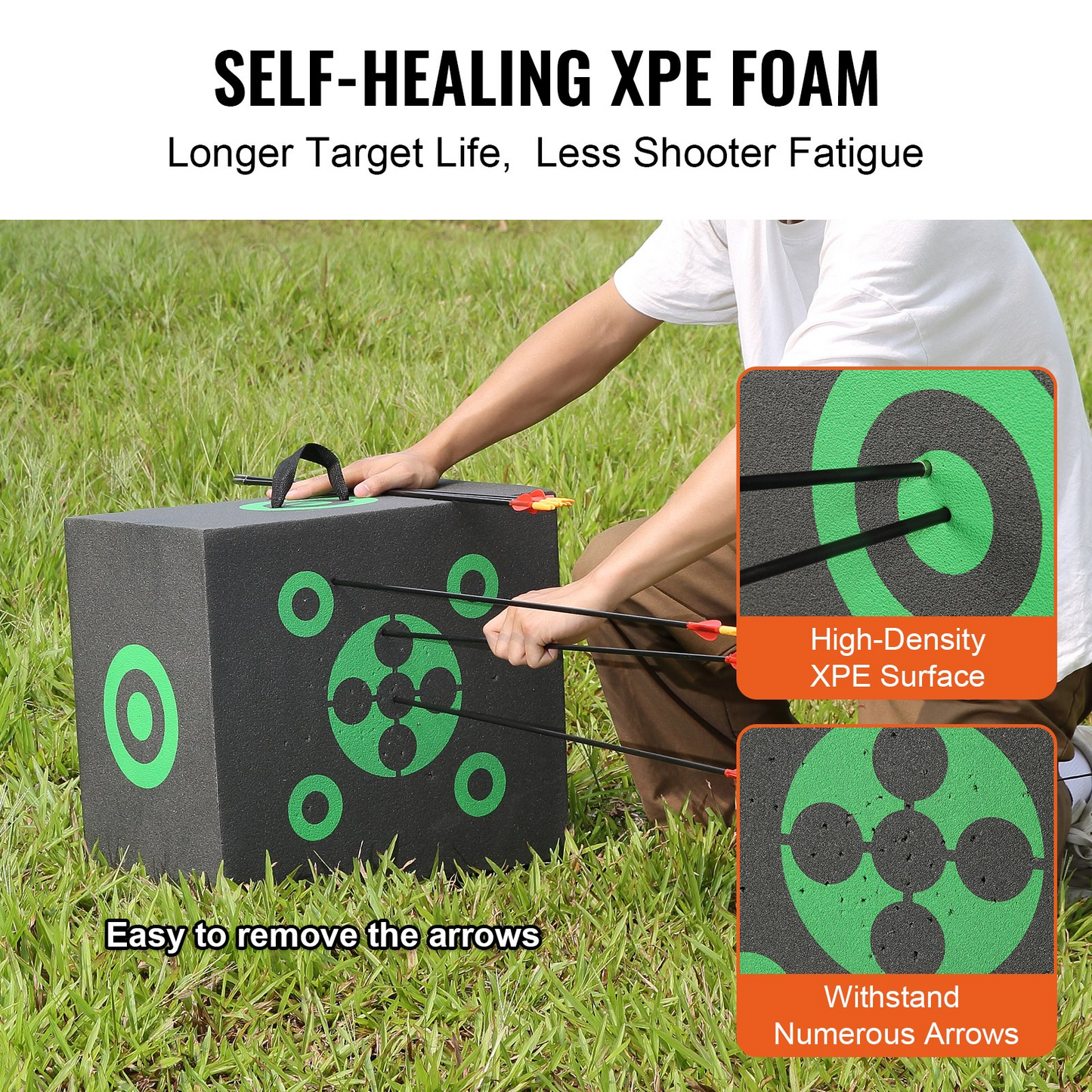 VEVOR 16"x18" Portable Archery Target – Lightweight, All-Side Shooting - Navarrete Furniture