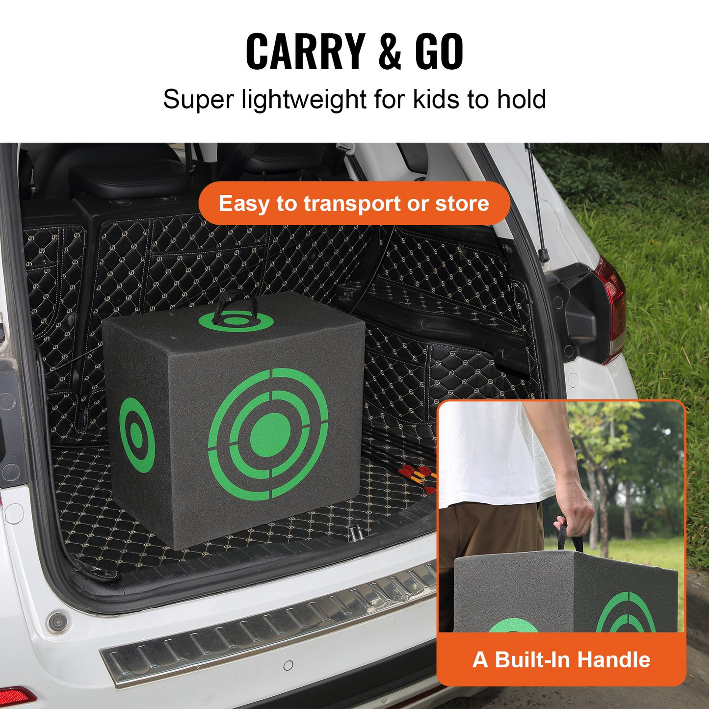 VEVOR 16"x18" Portable Archery Target – Lightweight, All-Side Shooting - Navarrete Furniture