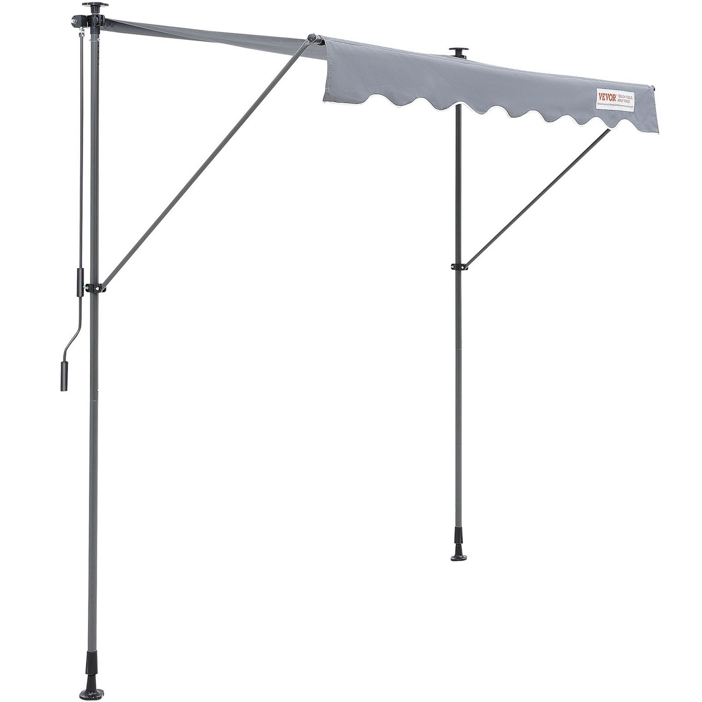 VEVOR 78" Manual Retractable Awning with 39" Sun Shade Curtain - Navarrete Furniture