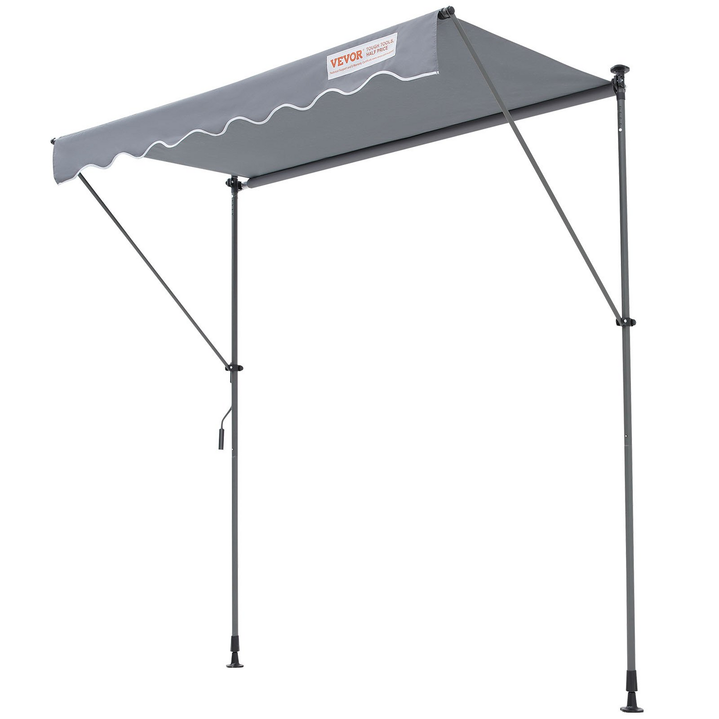 VEVOR 78" Manual Retractable Awning with 39" Sun Shade Curtain - Navarrete Furniture
