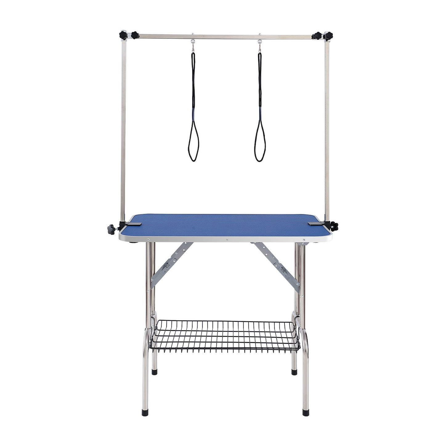 VEVOR Pet Grooming Table Two Arms with Clamp, 36''x24'' Dog Grooming Station, Foldable Pets Grooming Stand for Medium and Small Dogs, Free No Sit Haunch Holder with Grooming Loop, Bearing 330lbs - Navarrete Furniture
