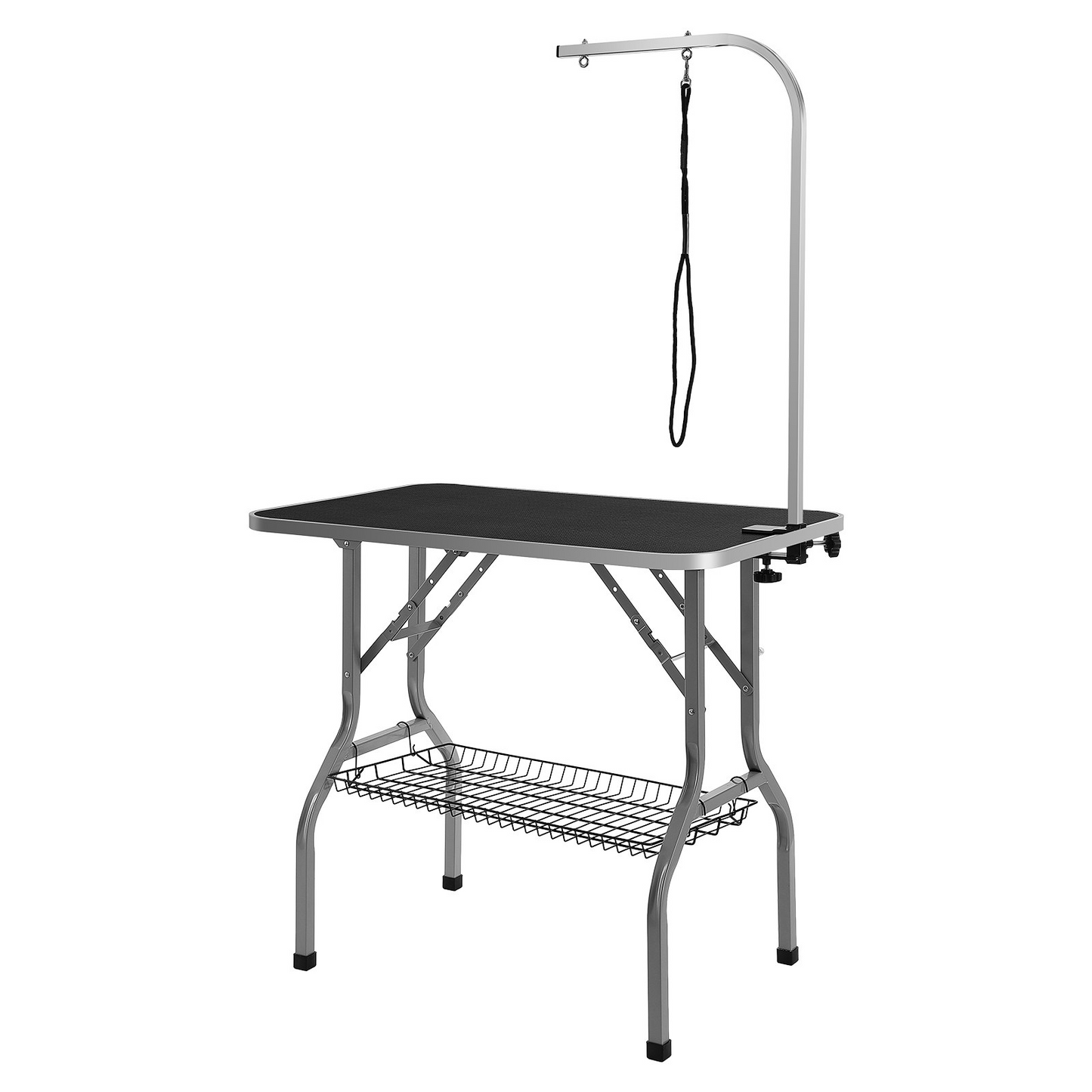 VEVOR Pet Grooming Table Arm with Clamp, 36''x24'' Dog Grooming Station, Foldable Pets Grooming Stand for Medium and Small Dogs, Free No Sit Haunch Holder with Grooming Loop, Bearing 330lbs - Navarrete Furniture