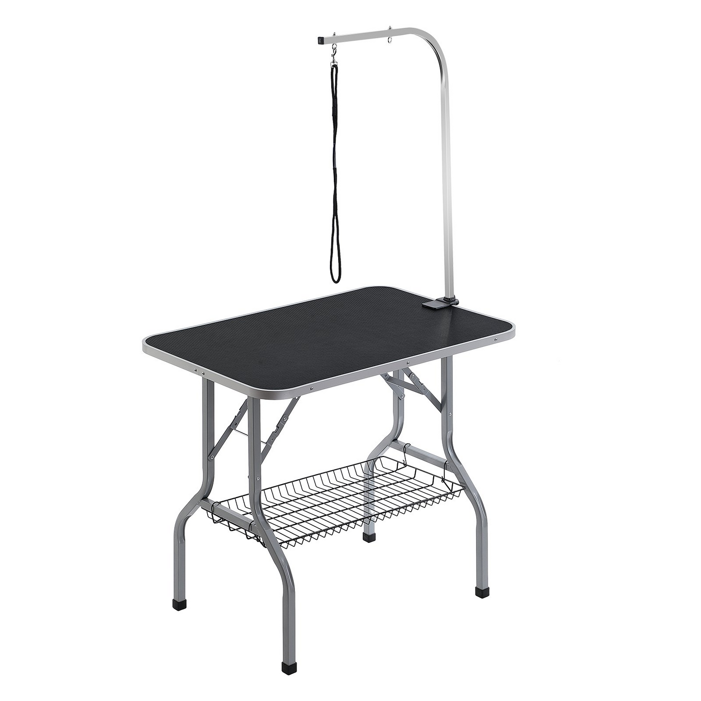 VEVOR Pet Grooming Table Arm with Clamp, 36''x24'' Dog Grooming Station, Foldable Pets Grooming Stand for Medium and Small Dogs, Free No Sit Haunch Holder with Grooming Loop, Bearing 330lbs - Navarrete Furniture