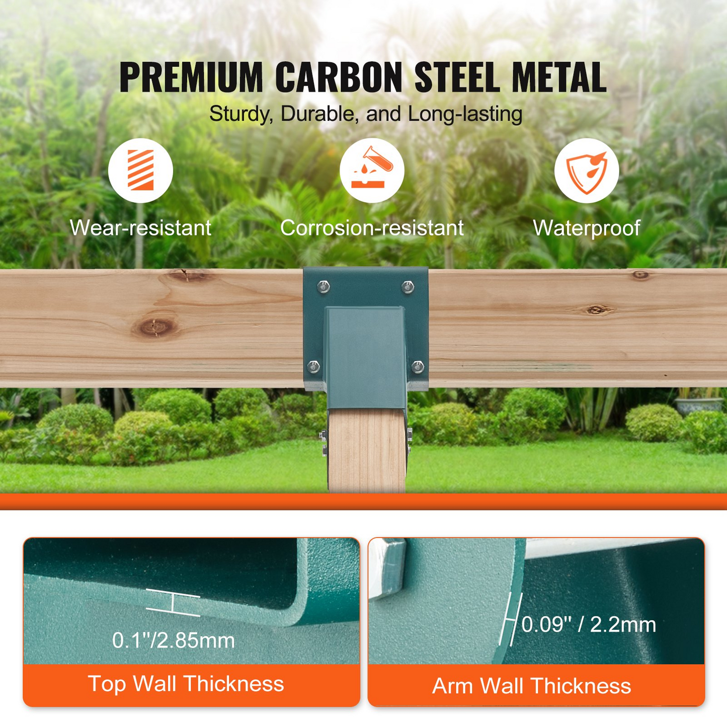 VEVOR A-Frame Middle Swing Set Brackets, Heavy Duty Carbon Steel Swing Set Hardware with Mounting Hardware, DIY Swing Set Bracket Swing Set Kit for 4x4 Legs & 4x6 Beam, Green - Navarrete Furniture