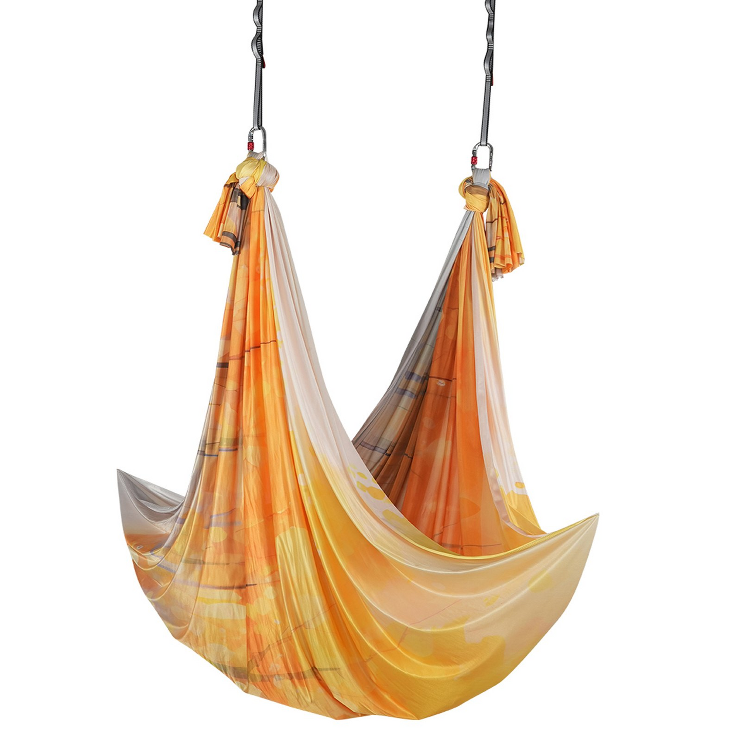 VEVOR Aerial Yoga Hammock & Swing, 5.5 Yards, Aerial Yoga Starter Kit with 100gsm Nylon Fabric, Full Rigging Hardware & Easy Set-up Guide, Antigravity Flying for All Levels Fitness Bodybuilding, Gold - Navarrete Furniture