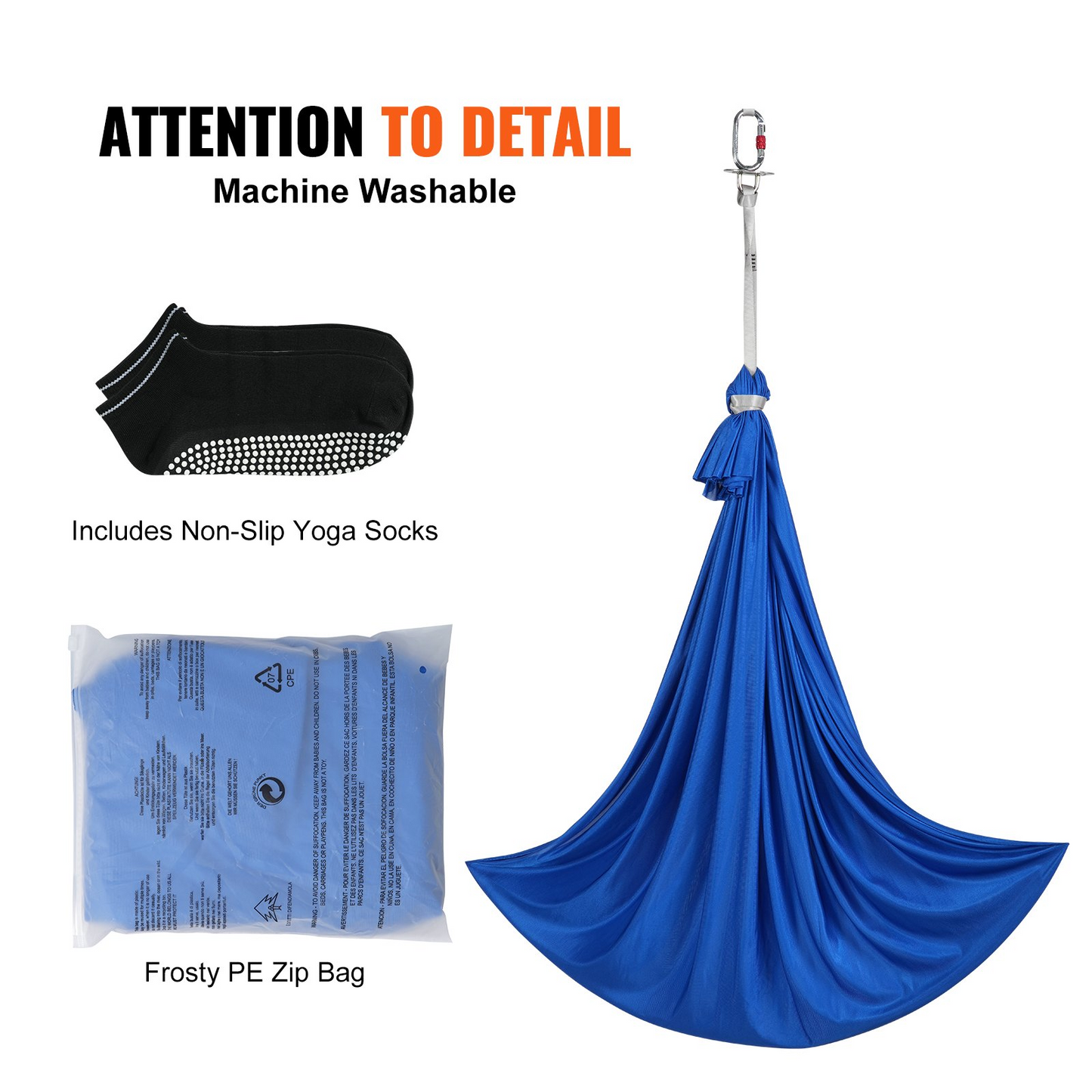VEVOR Sensory Swing for Kids, 3.1 Yards, Therapy Swing for Children with Special Needs, Cuddle Swing Indoor Outdoor Hammock for Child & Adult with Autism, ADHD, Aspergers, Sensory Integration, Blue - Navarrete Furniture