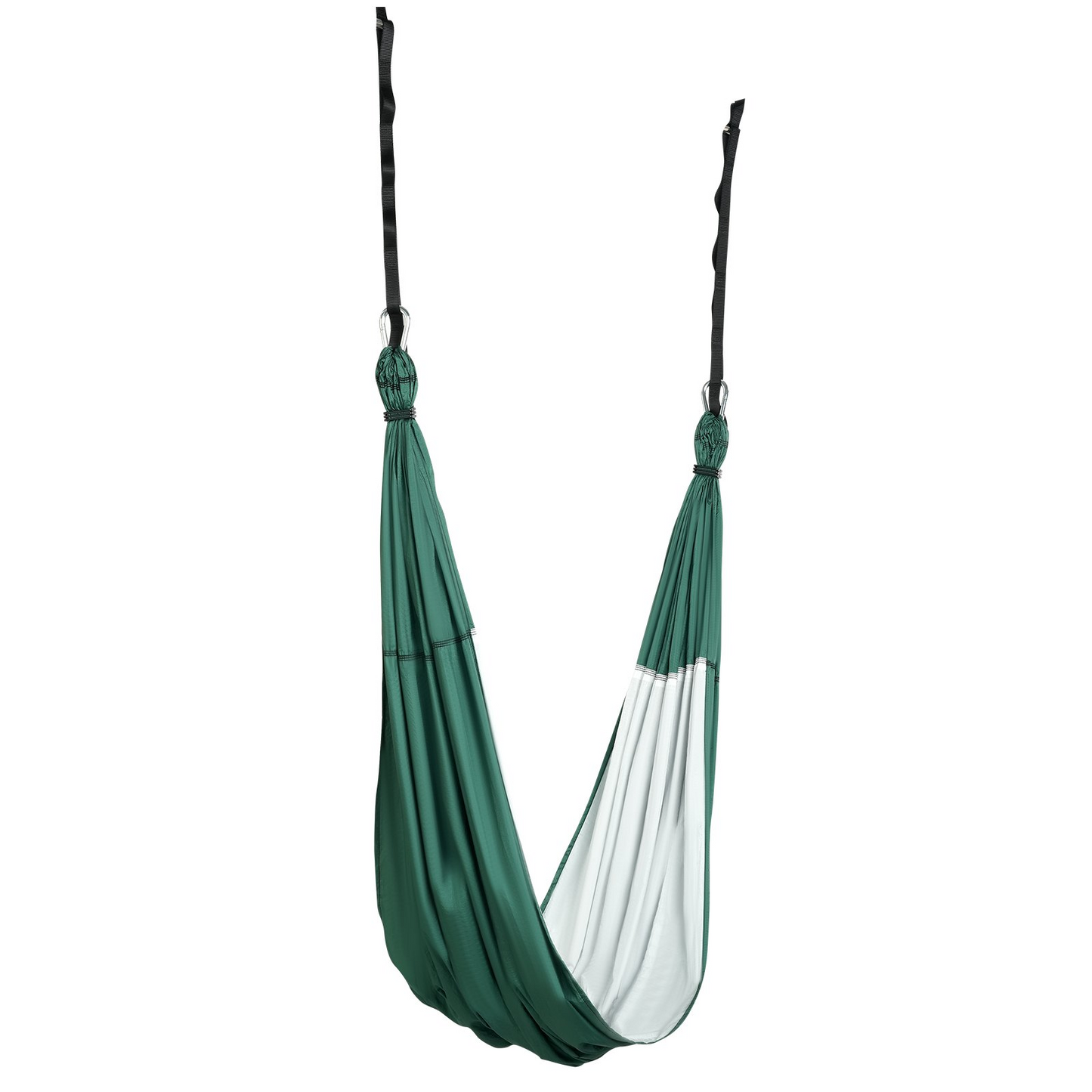VEVOR Aerial Yoga Swing Set, 2.7 Yards Yoga Hammock Hanging Swing Aerial Sling Inversion Fly Kit Trapeze Inversion Equipment with Ceiling Mount Accessories, Max 661.38 lbs Load Capacity, Green/White - Navarrete Furniture