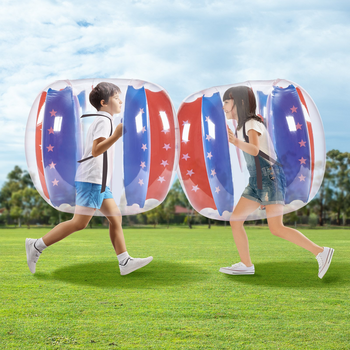 VEVOR Inflatable Bumper Balls 2-Pack 4FT/1.2M PVC Sumo Zorb Balls for Kid & Teen - Navarrete Furniture