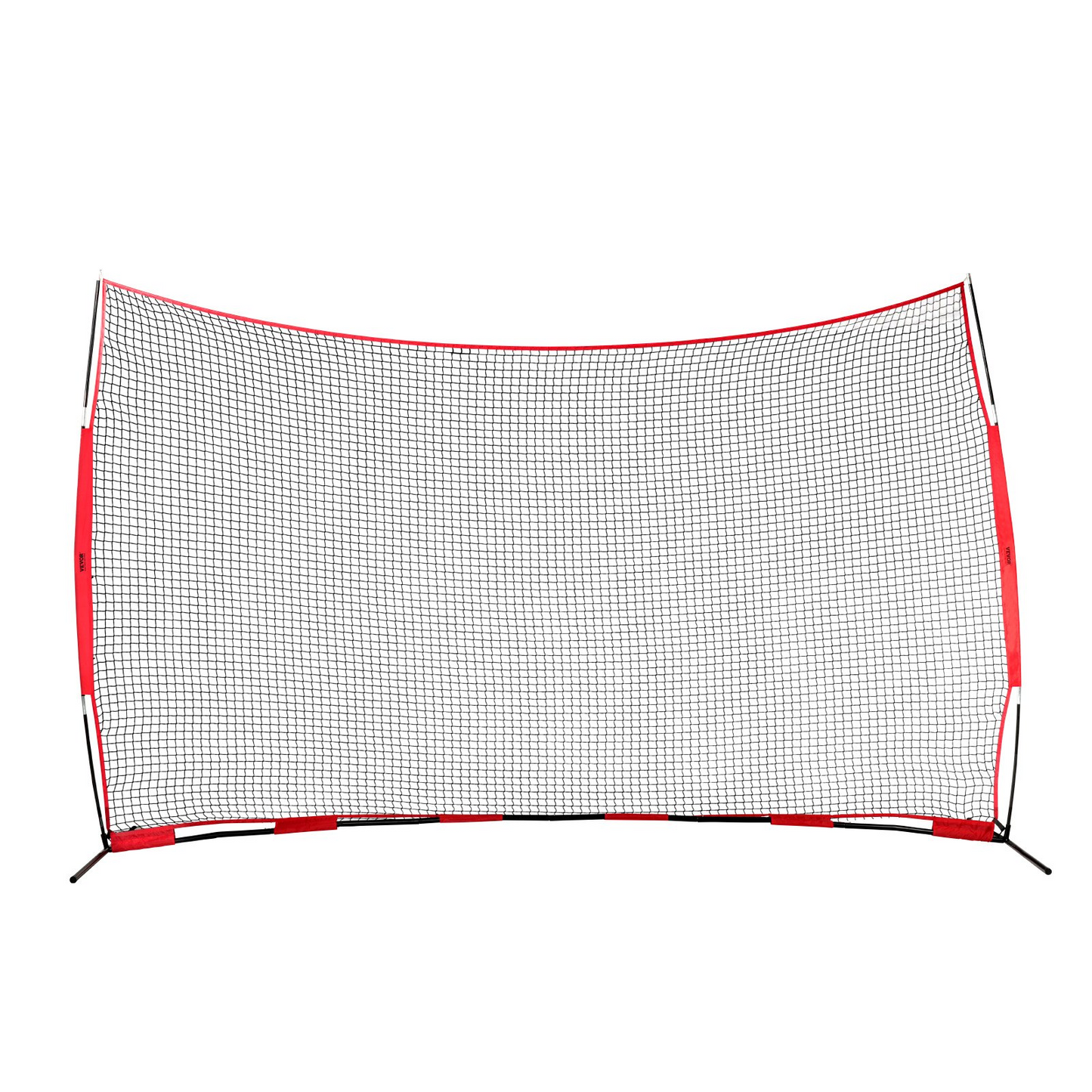 VEVOR Barricade Backstop Net, 16x10 ft Ball Sports Barrier Netting, Portable Practice Equipment with Carry Bag, Protection Screen for Baseball Softball Lacrosse Soccer Hockey Training, for Backyard - Navarrete Furniture