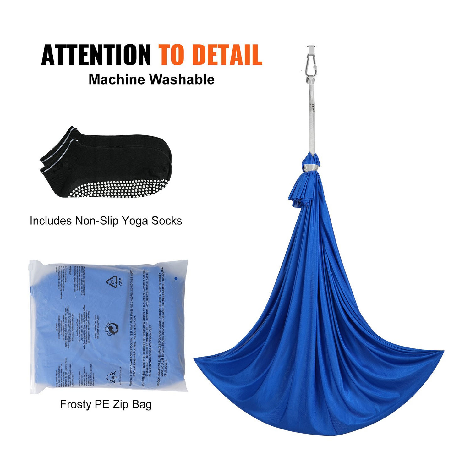 VEVOR Sensory Swing for Kids, 3.1 Yards, Therapy Swing for Children with Special Needs, Cuddle Swing Indoor Outdoor Hammock for Child & Adult with Autism, ADHD, Aspergers, Sensory Integration, Blue - Navarrete Furniture