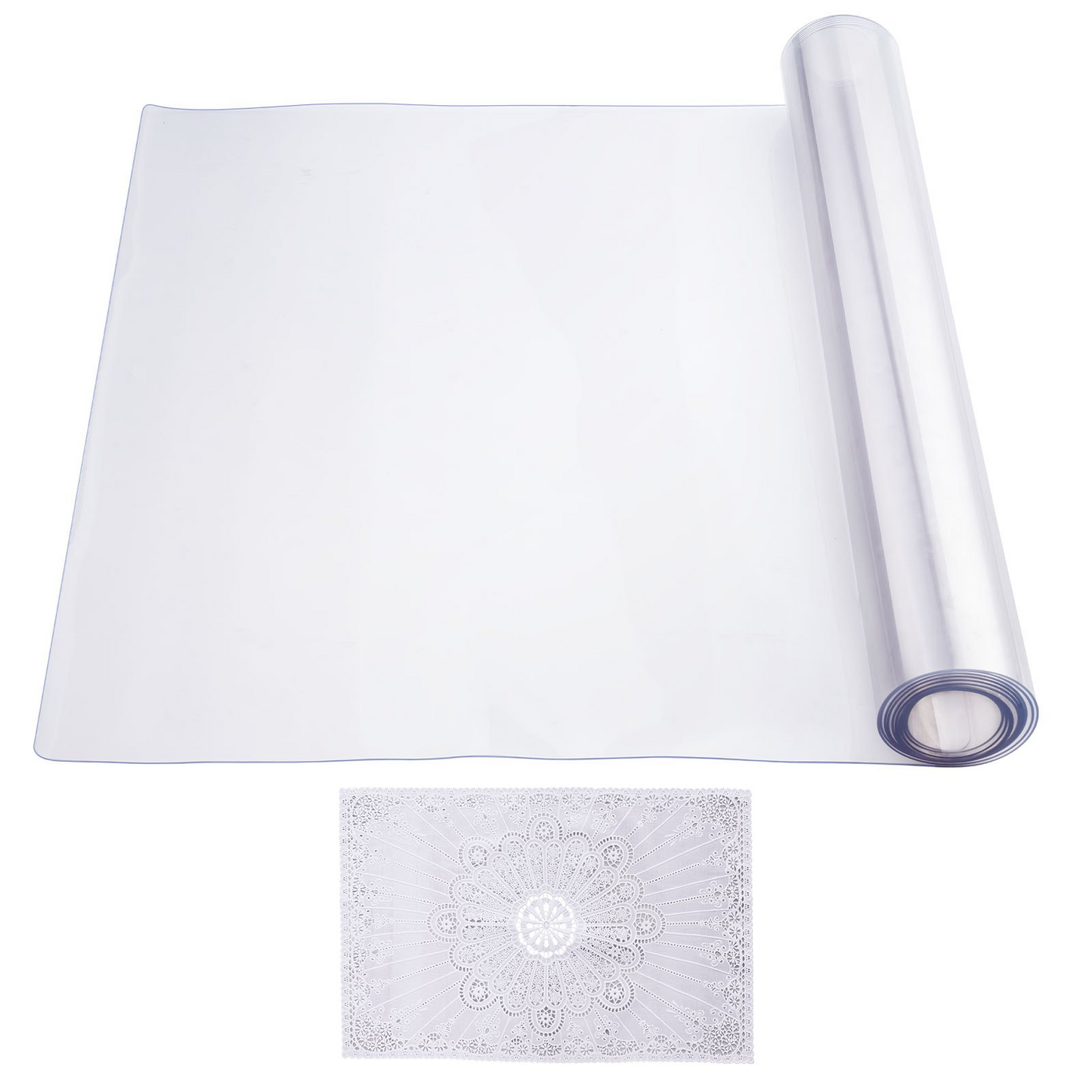 VEVOR PVC Table Protector 24x96 Inch Clear Plastic Desk Protector 1.5mm Thick - Navarrete Furniture