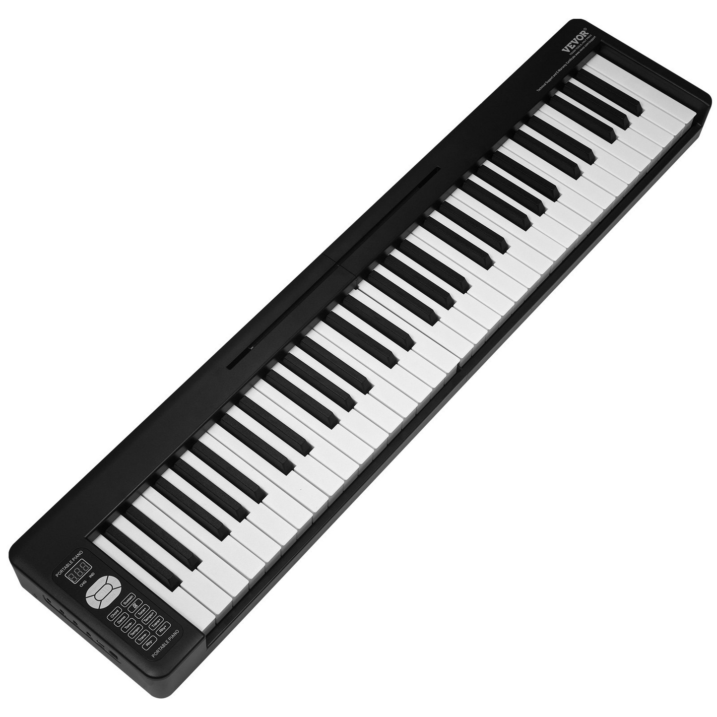 VEVOR 61 Key Folding Keyboard Piano Portable Foldable Piano Bluetooth MIDI Black - Navarrete Furniture