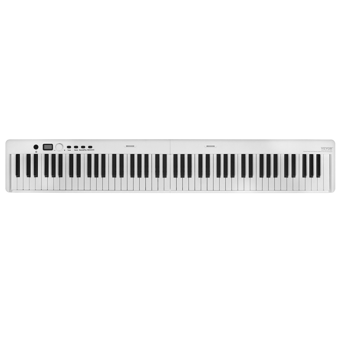 VEVOR 88 Key Folding Keyboard Piano Portable Foldable Piano Bluetooth MIDI White - Navarrete Furniture