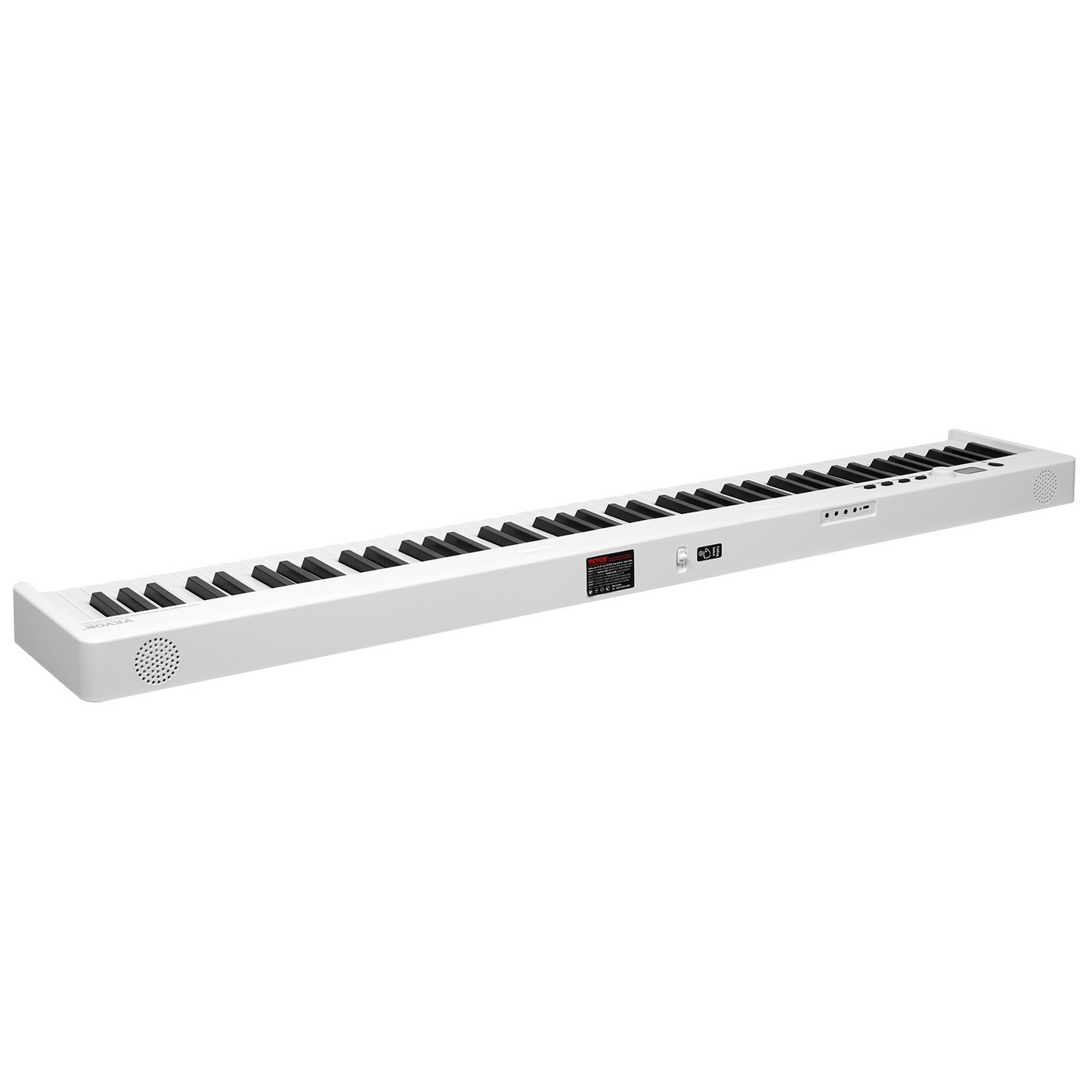 VEVOR 88 Key Folding Keyboard Piano Portable Foldable Piano Bluetooth MIDI White - Navarrete Furniture
