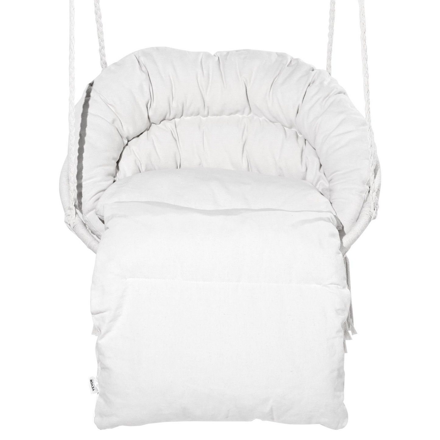 VEVOR Hammock Swinging Chair Macramé Hanging Chair with Cushion Indoor & Outdoor - Navarrete Furniture