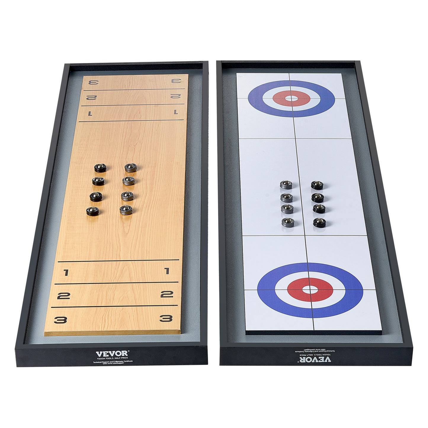 VEVOR 45" Shuffleboard and Curling 2 in 1 Board Game Portable Tabletop Set - Navarrete Furniture