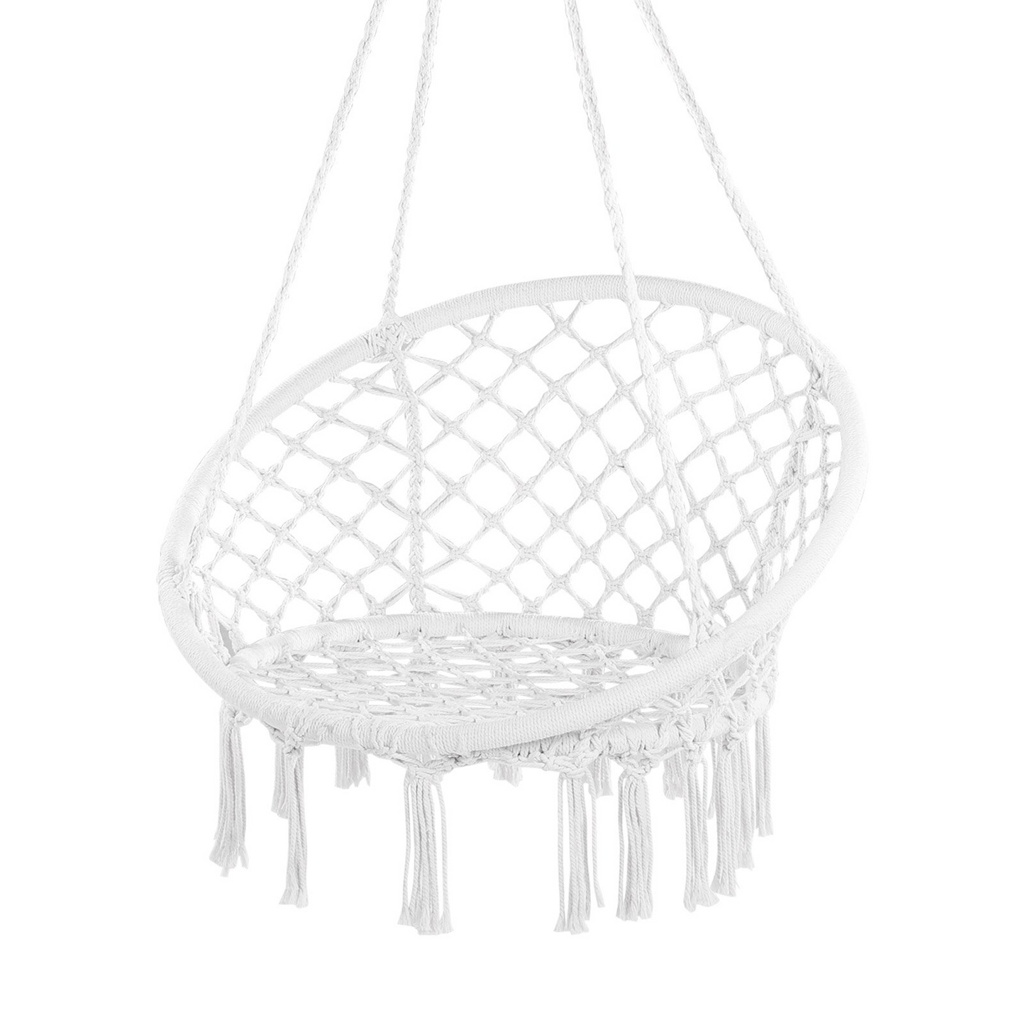 VEVOR Hammock Hanging Swinging Chair Macramé Hanging Chair for Indoor & Outdoor - Navarrete Furniture