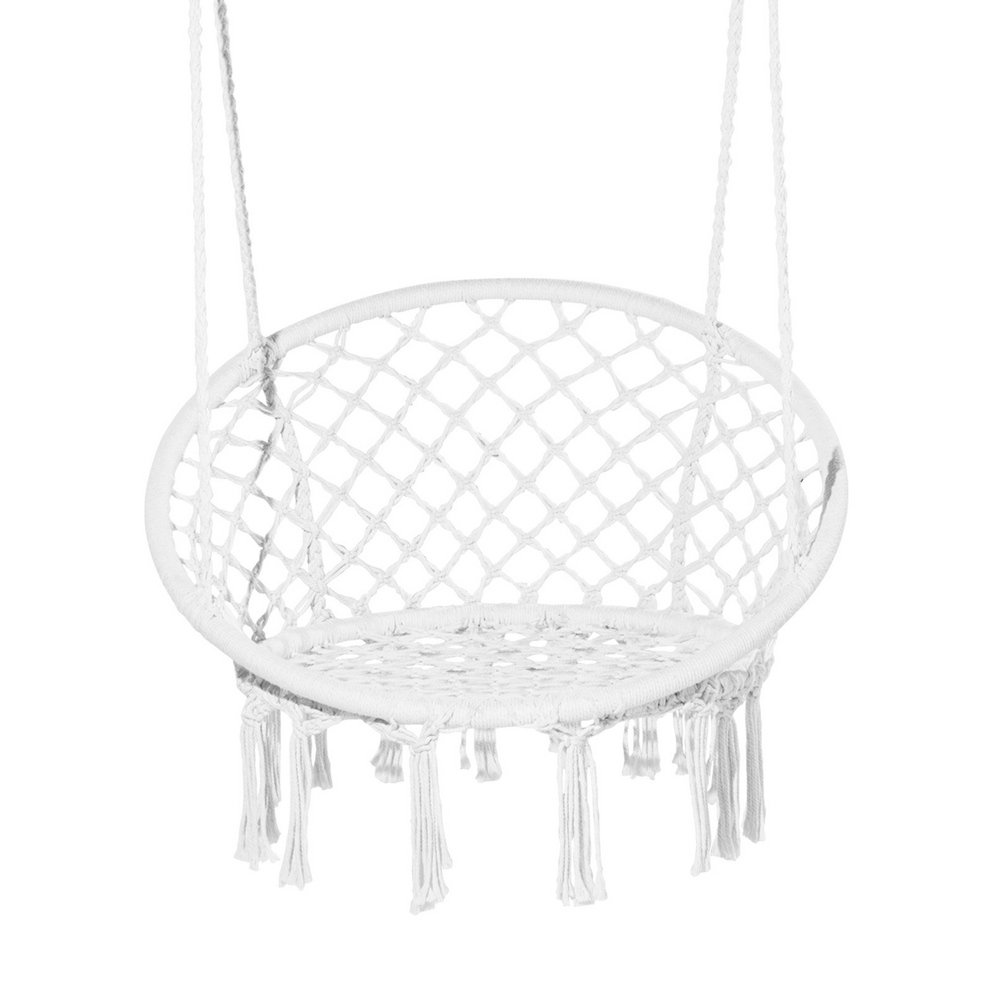 VEVOR Hammock Hanging Swinging Chair Macramé Hanging Chair for Indoor & Outdoor - Navarrete Furniture