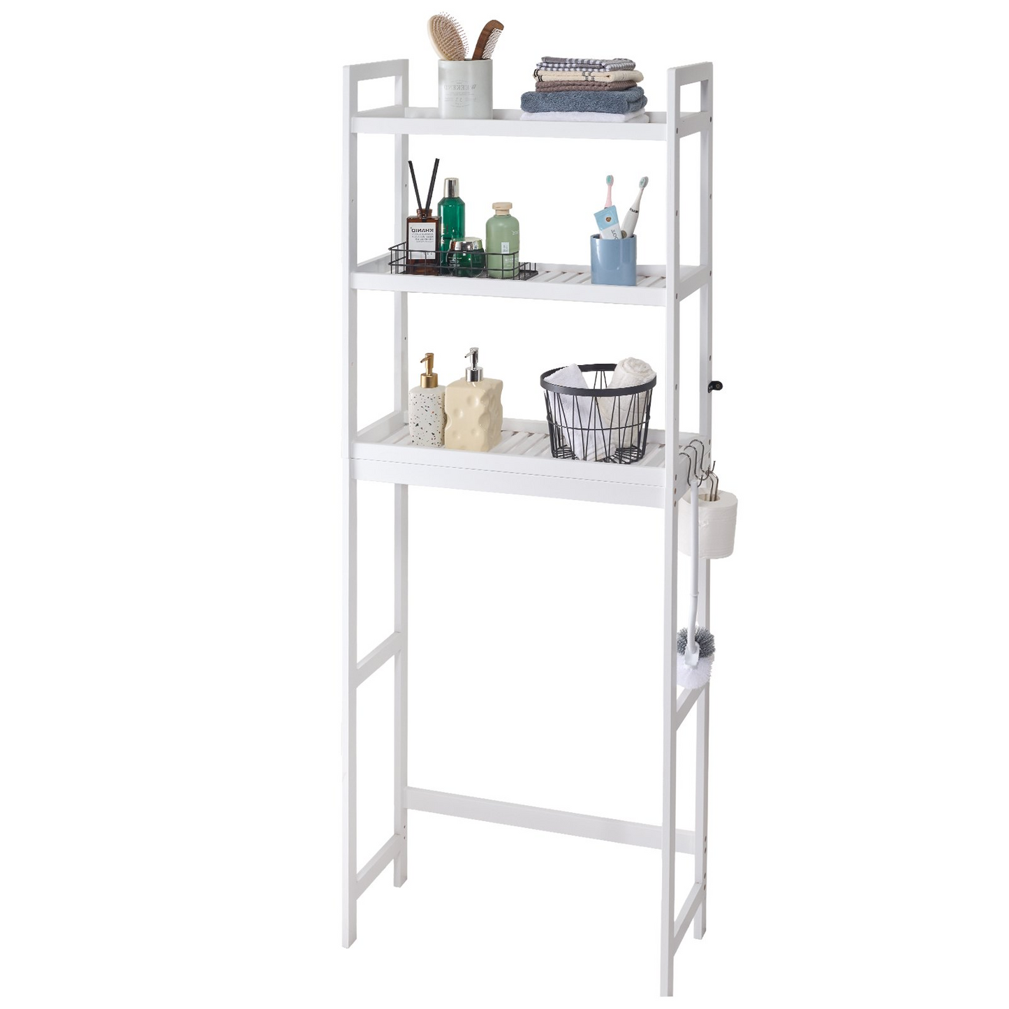 VEVOR Over the Toilet Storage 3-Tier Bathroom Shelf Rack Space Saver Organizer - Navarrete Furniture