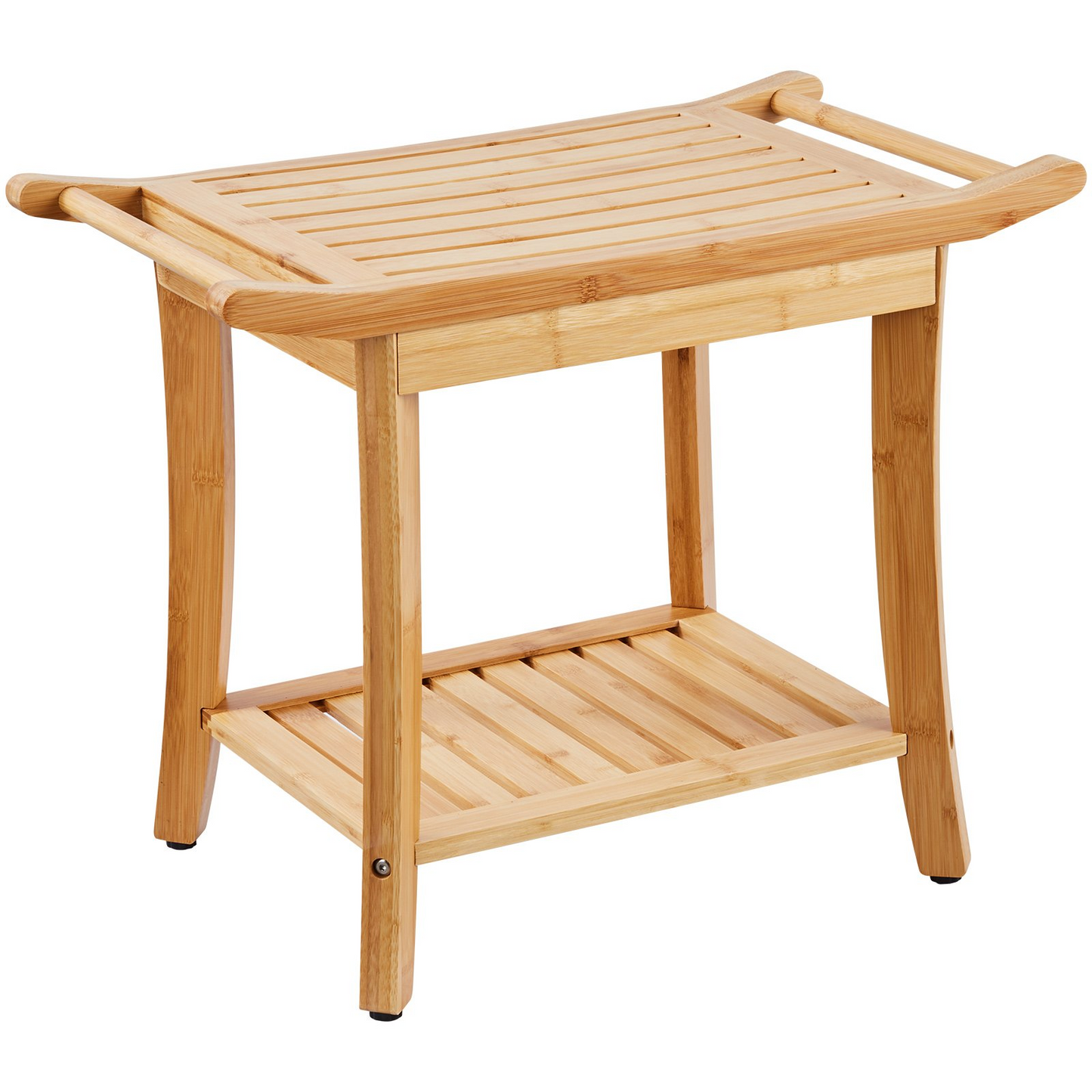 VEVOR Bamboo Shower Bench 24 x 13.8 x 18.9 in Shower Stool Chair for Bathroom - Navarrete Furniture
