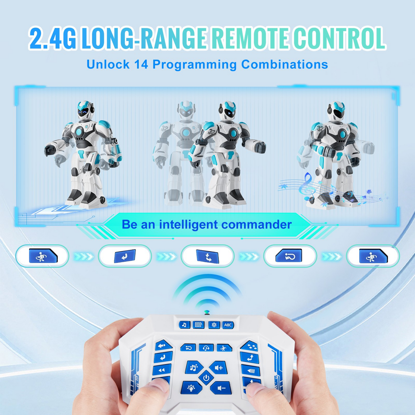 VEVOR RC Robot Toy Talking Dancing Gesture and Voice Remote Control Programmable - Navarrete Furniture