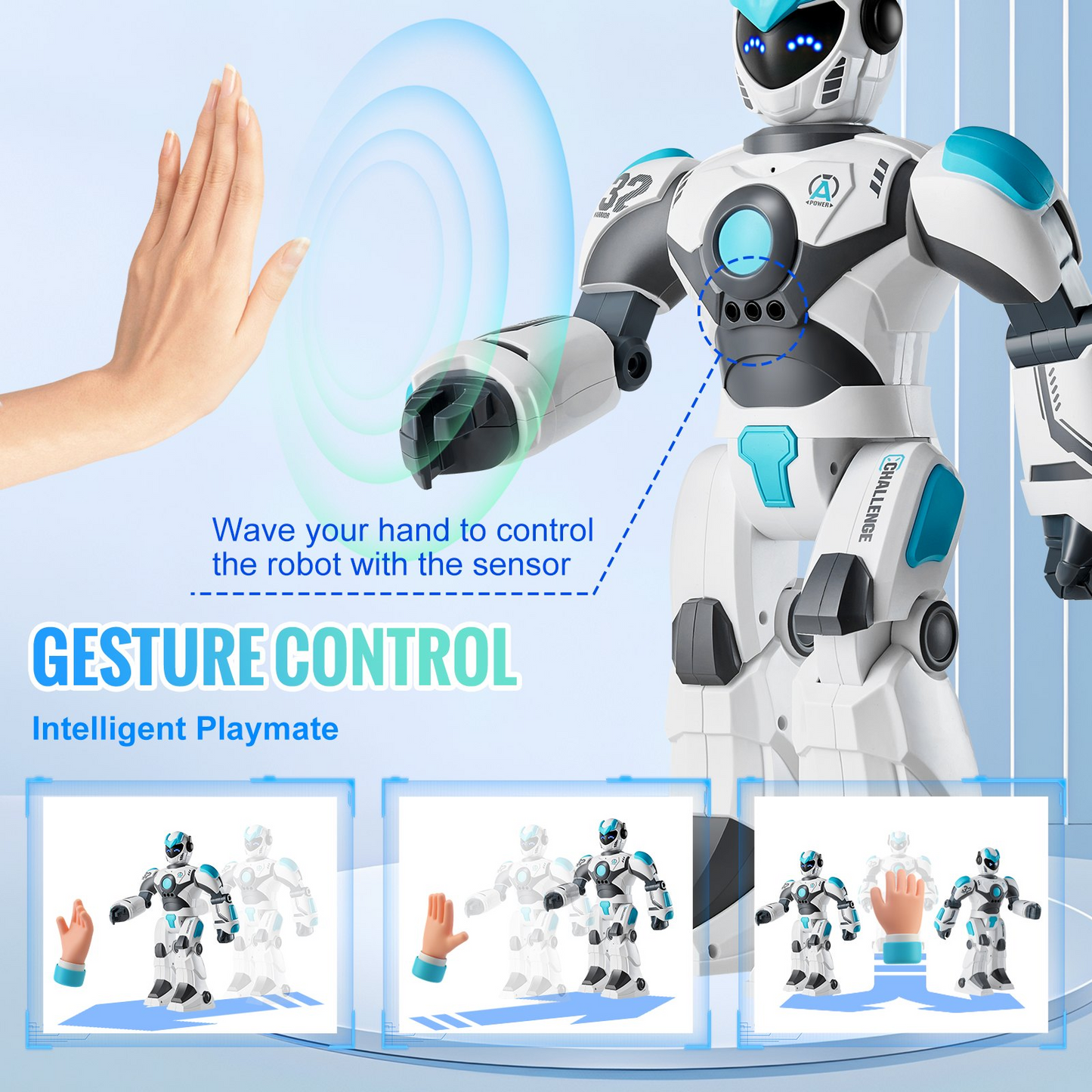 VEVOR RC Robot Toy Talking Dancing Gesture and Voice Remote Control Programmable - Navarrete Furniture