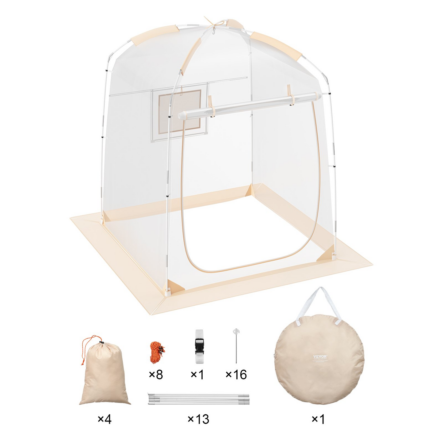 VEVOR Sports Tent Instant Tent Shelter Weather Proof 1 Person Clear Bubble Tent - Navarrete Furniture