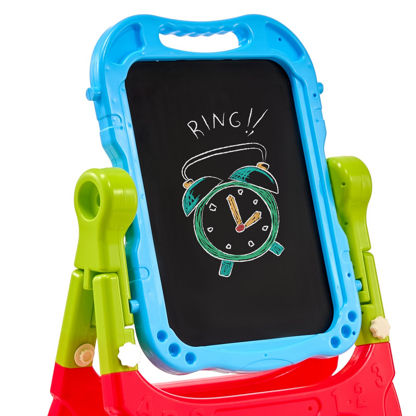 VEVOR 2-in-1 Kids Art Easel Double-Sided Magnetic Whiteboard Chalkboard Rotating - Navarrete Furniture