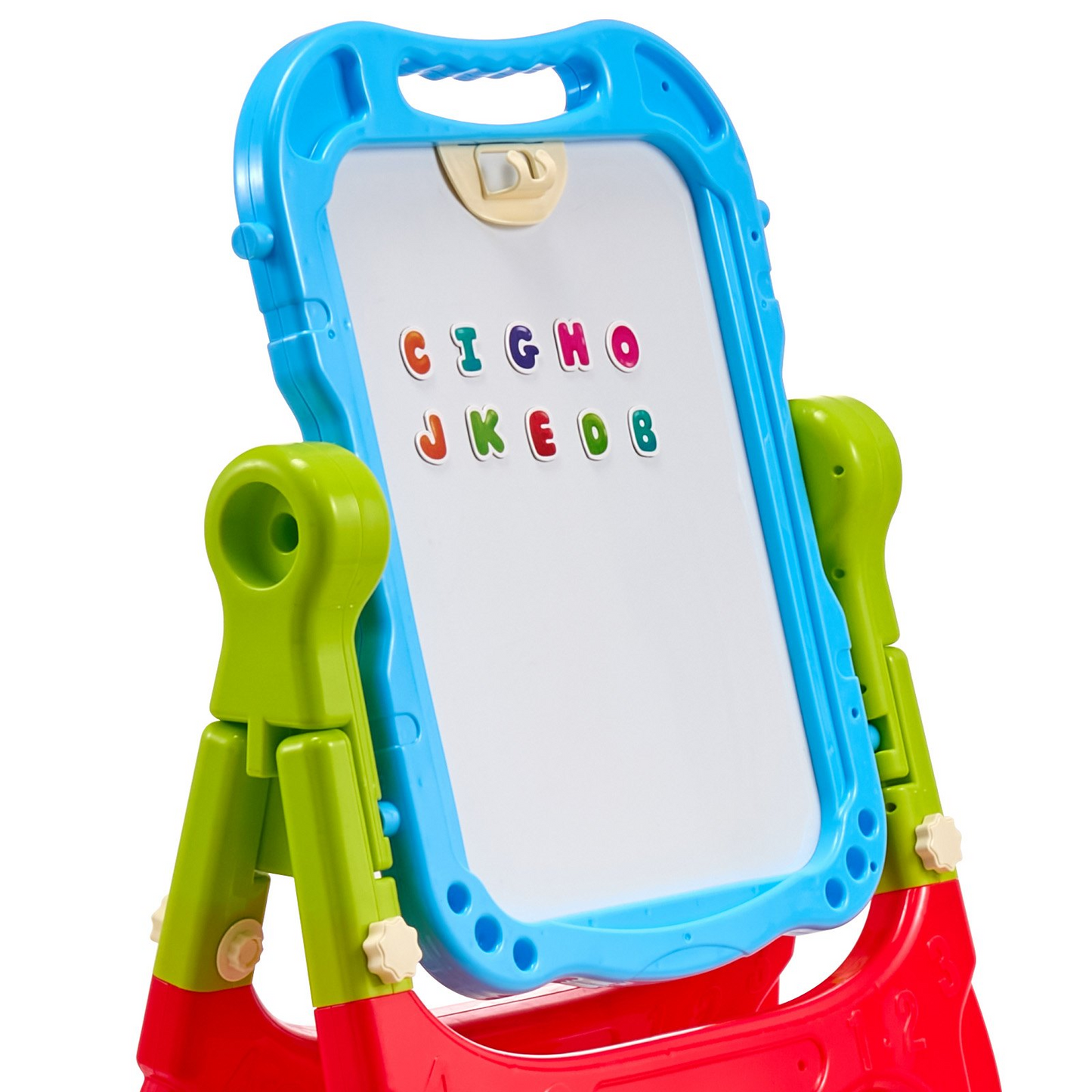 VEVOR 2-in-1 Kids Art Easel Double-Sided Magnetic Whiteboard Chalkboard Rotating - Navarrete Furniture