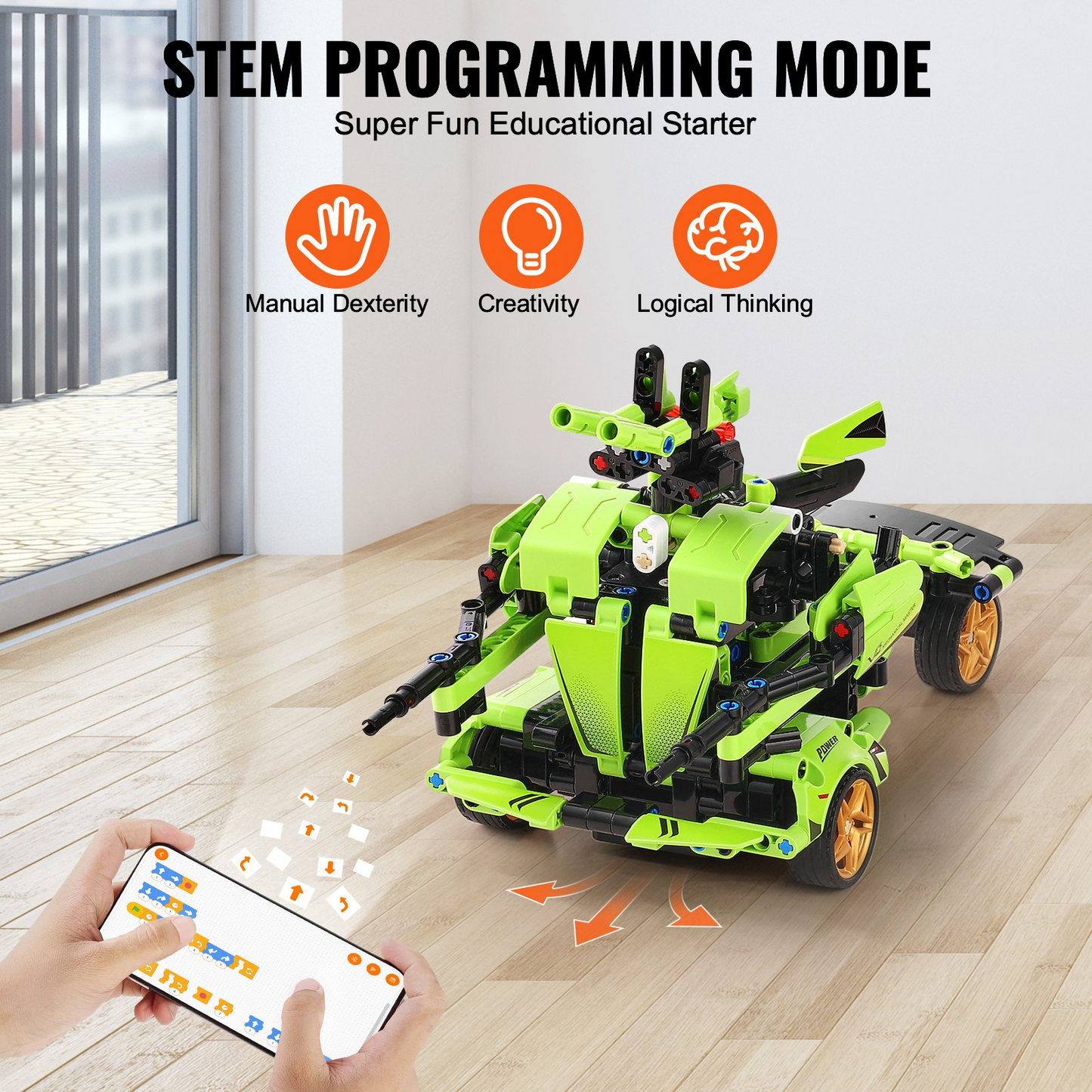 VEVOR STEM Building Toys for Kids 2 in 1 App & Remote Control Car/Robot 461 PCS - Navarrete Furniture