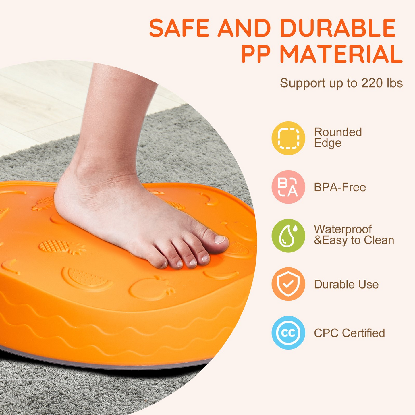 VEVOR Kids Balance Stepping Stones Sensory Obstacle Course 5 PCS Outdoor Indoor - Navarrete Furniture