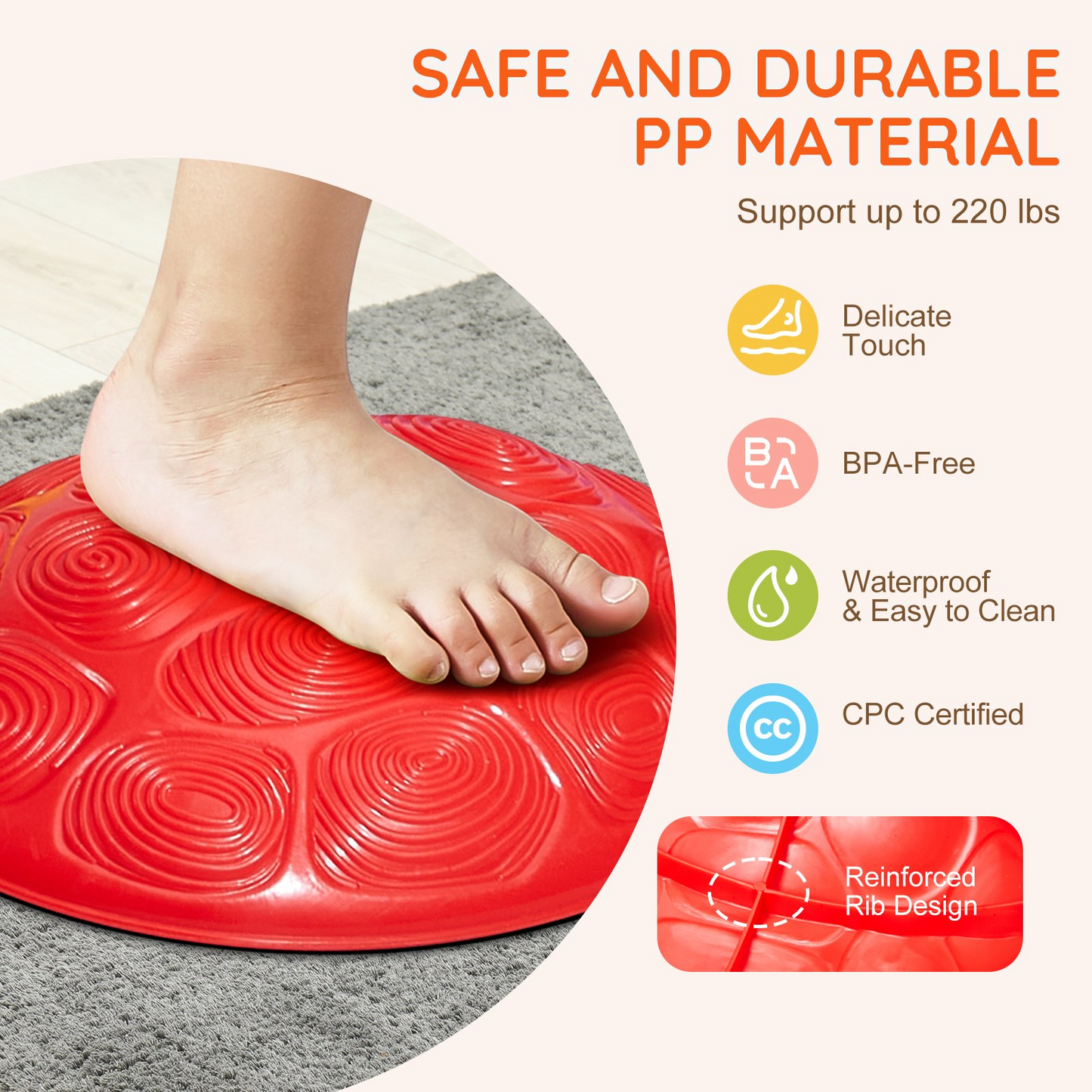 VEVOR Kids Balance Stepping Stones Sensory Obstacle Course 6 PCS Outdoor Indoor - Navarrete Furniture