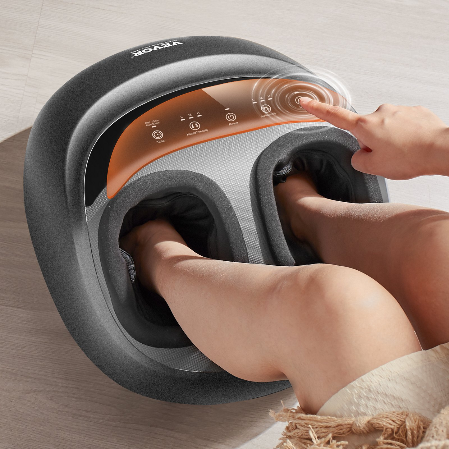 VEVOR Shiatsu Foot Massager Heated Deep Kneading Feet Massager for Pain Relief - Navarrete Furniture