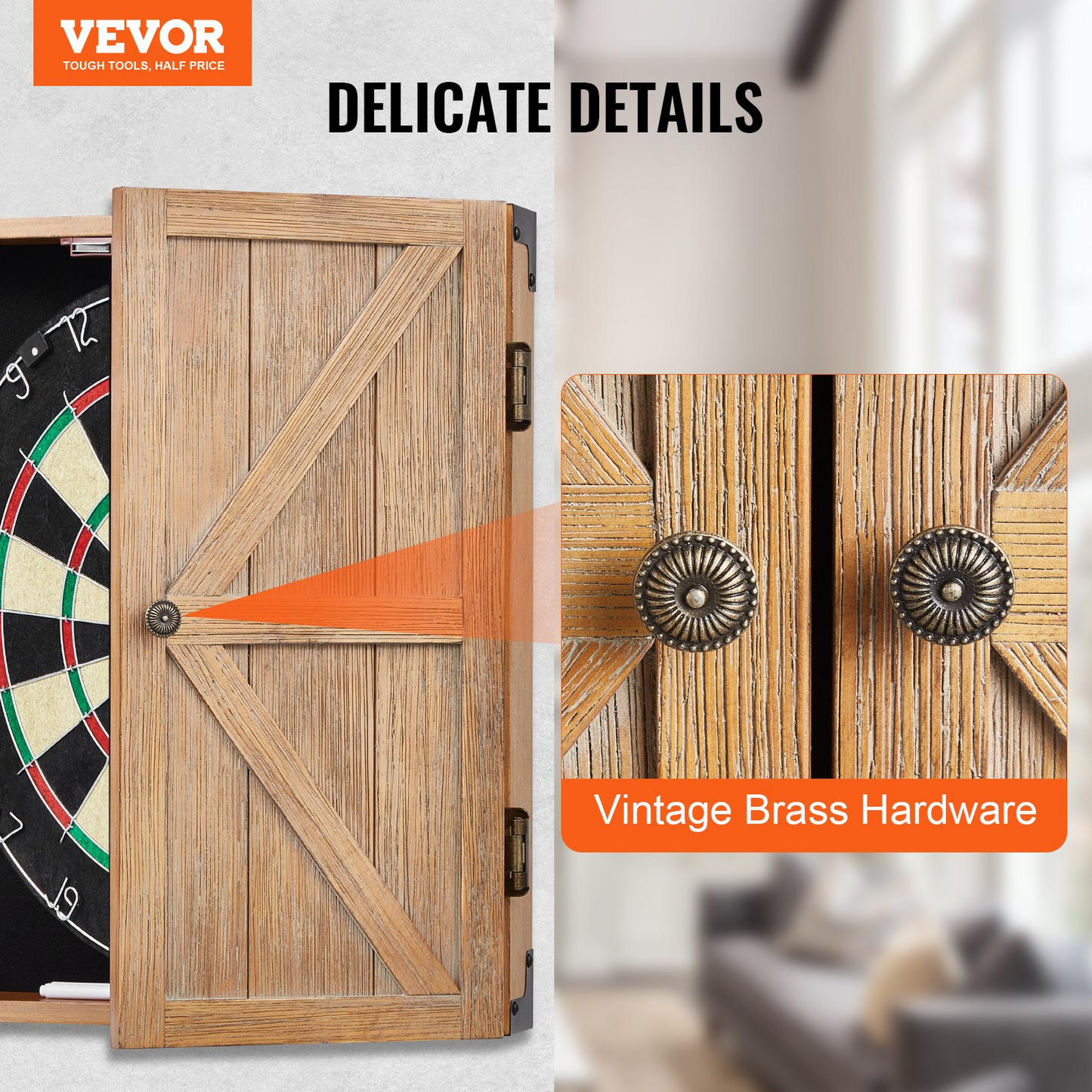 VEVOR Solid Wood Dartboard Cabine Official Size (Dartboard Not Included) - Navarrete Furniture