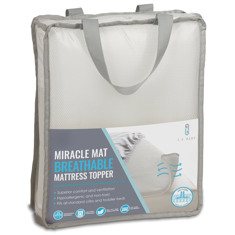LA Baby Breathable Miracle Mat - Superior Ventilation Crib Mattress Topper - Navarrete Furniture