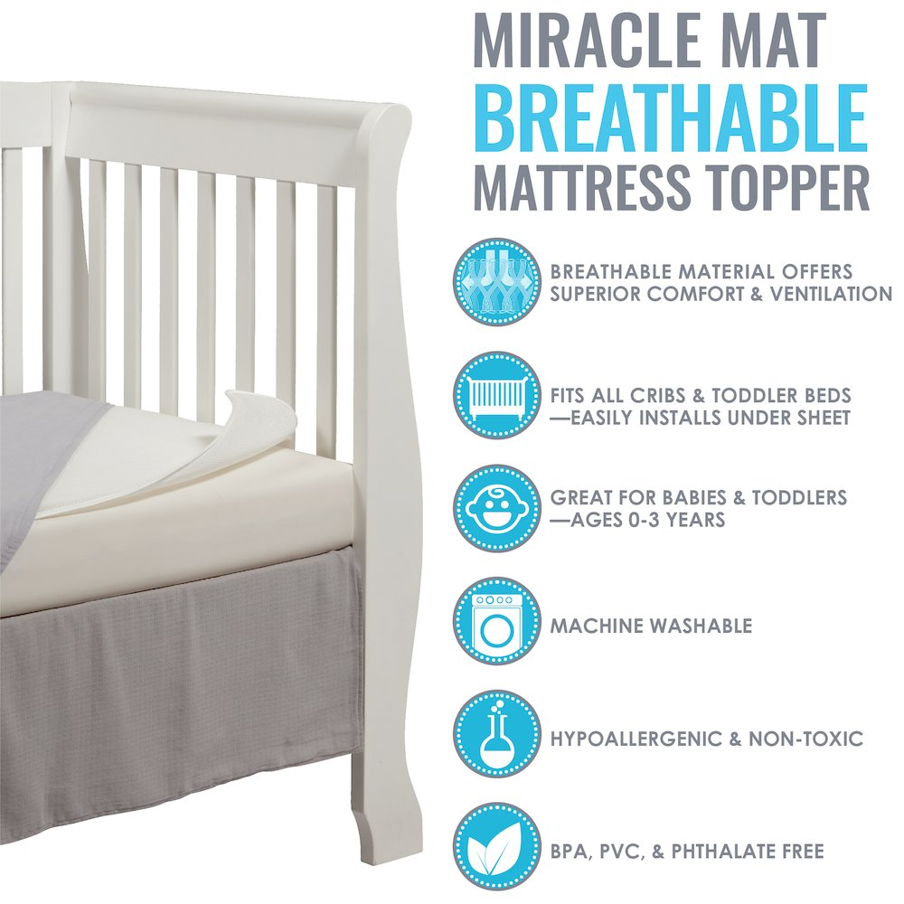 LA Baby Breathable Miracle Mat - Superior Ventilation Crib Mattress Topper - Navarrete Furniture